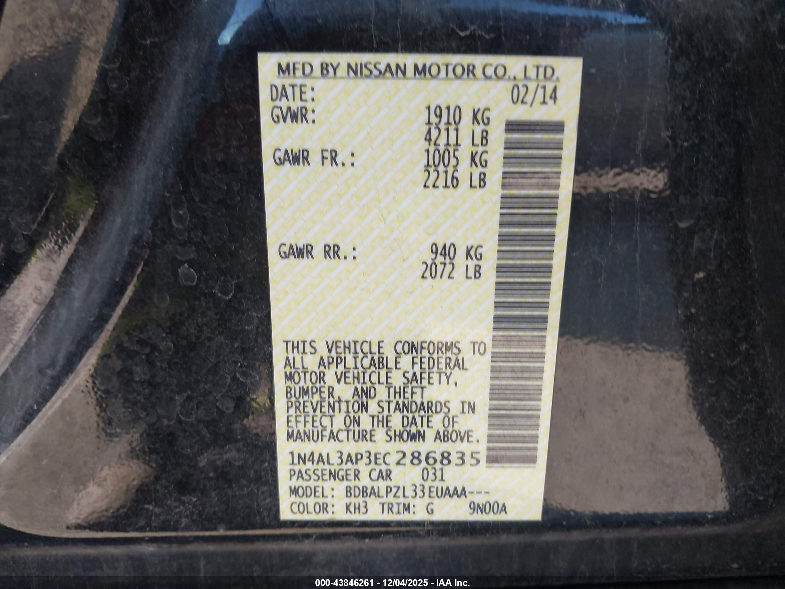 NISSAN ALTIMA image 9