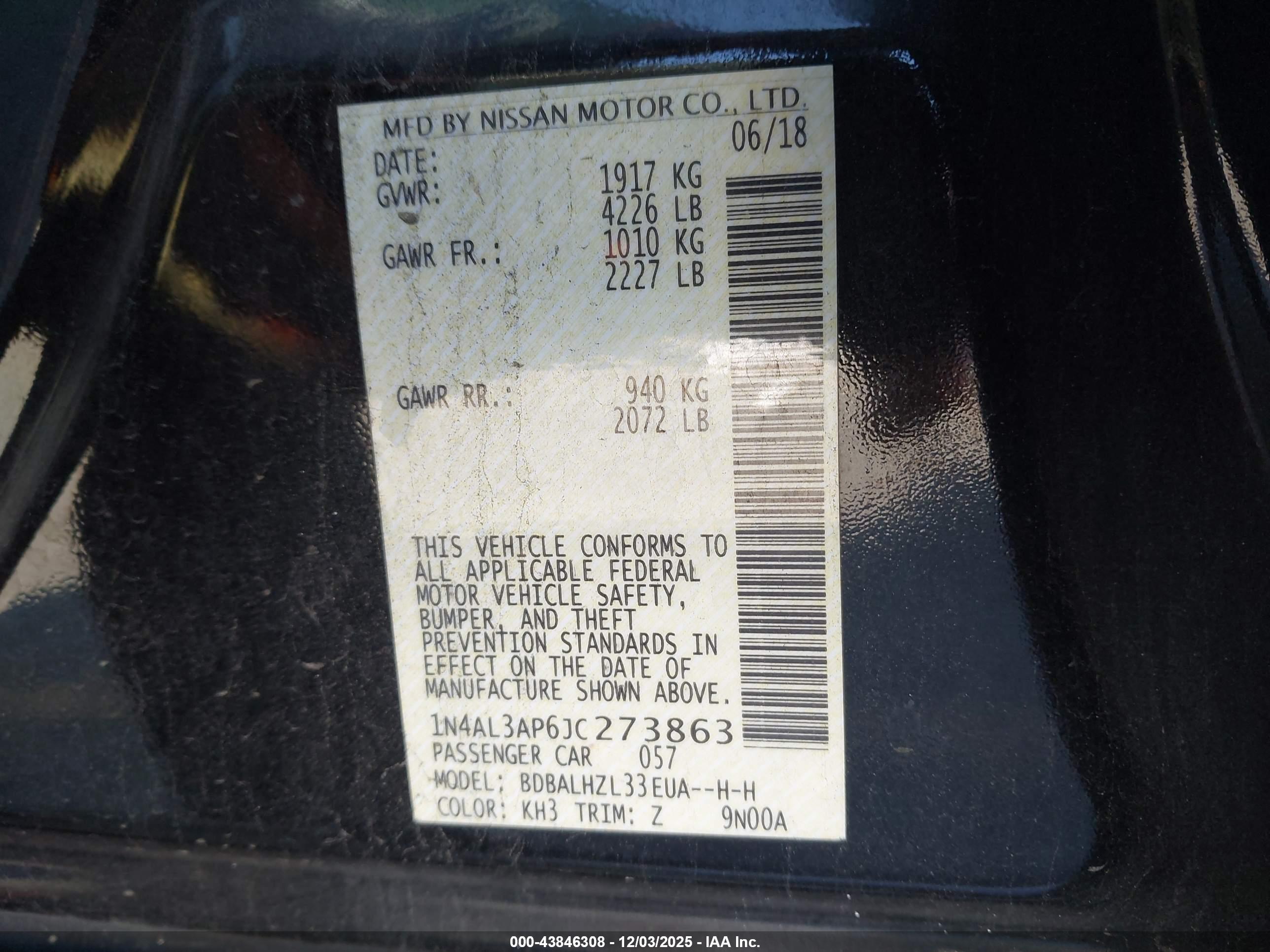 NISSAN ALTIMA image 9