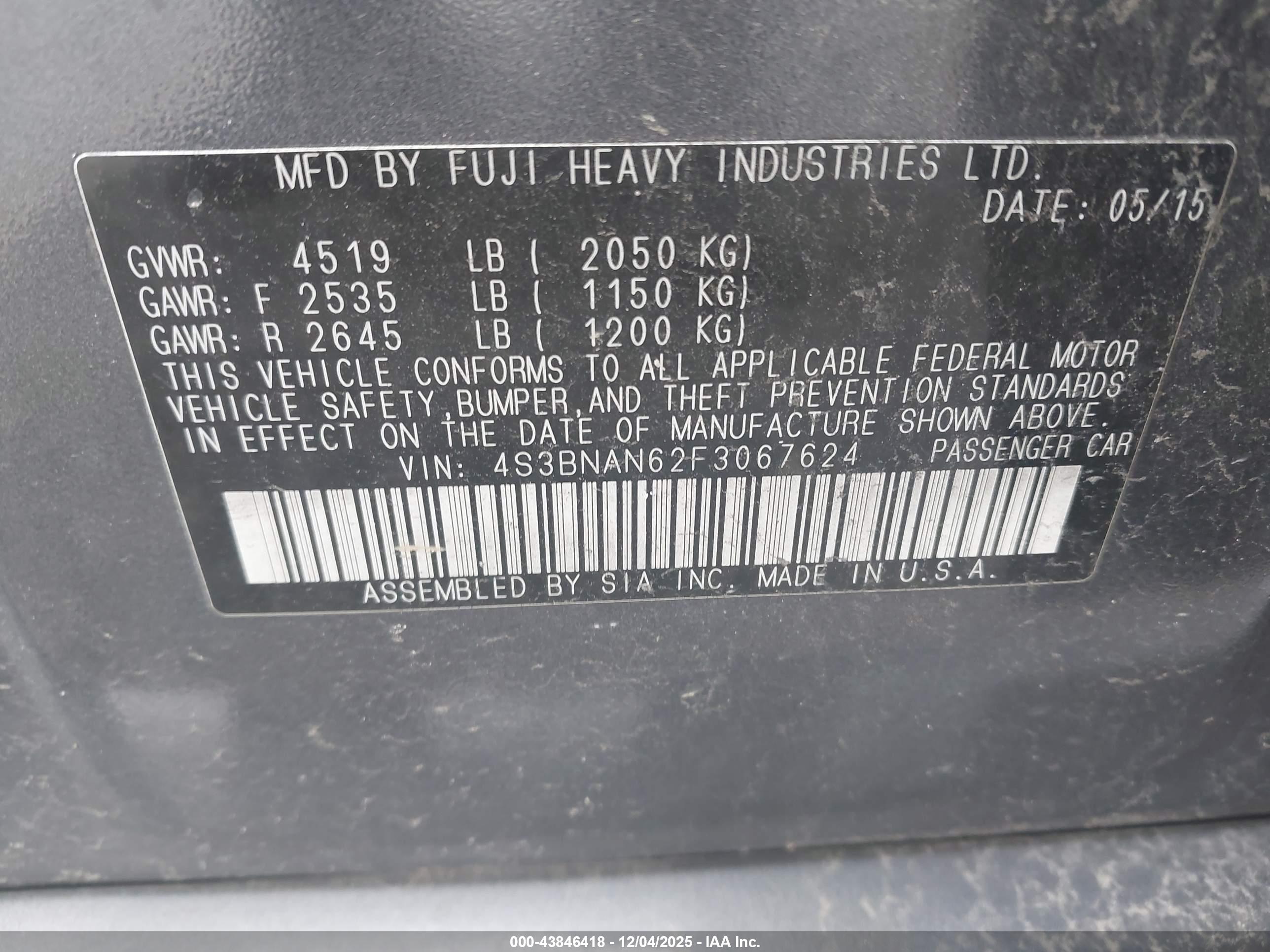 SUBARU LEGACY image 9