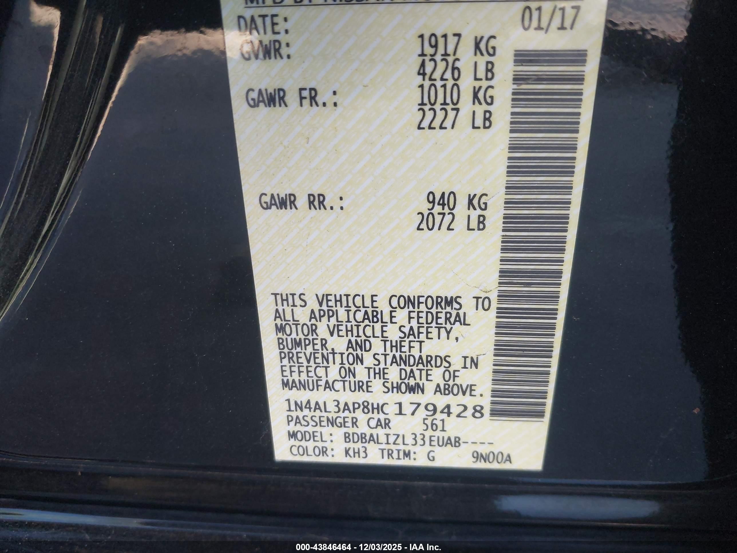 NISSAN ALTIMA image 9