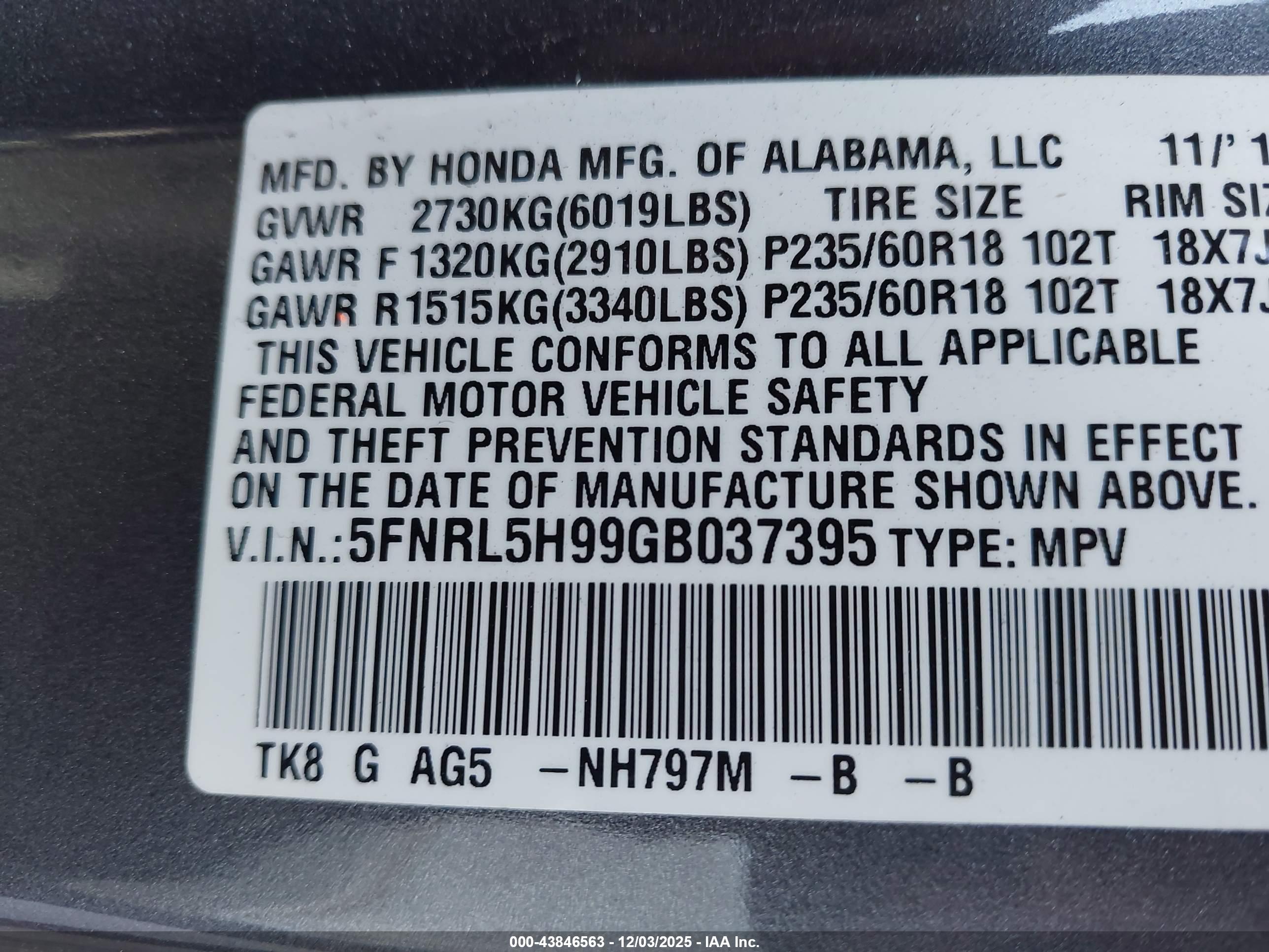 HONDA ODYSSEY image 9