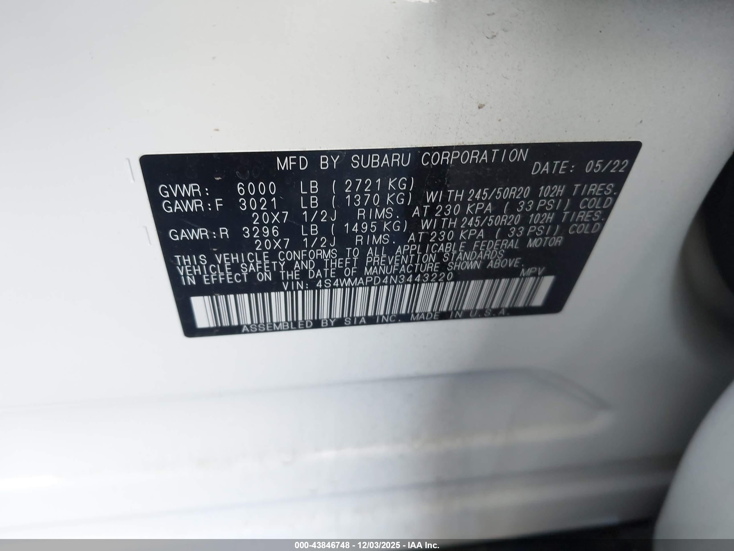 SUBARU ASCENT image 9