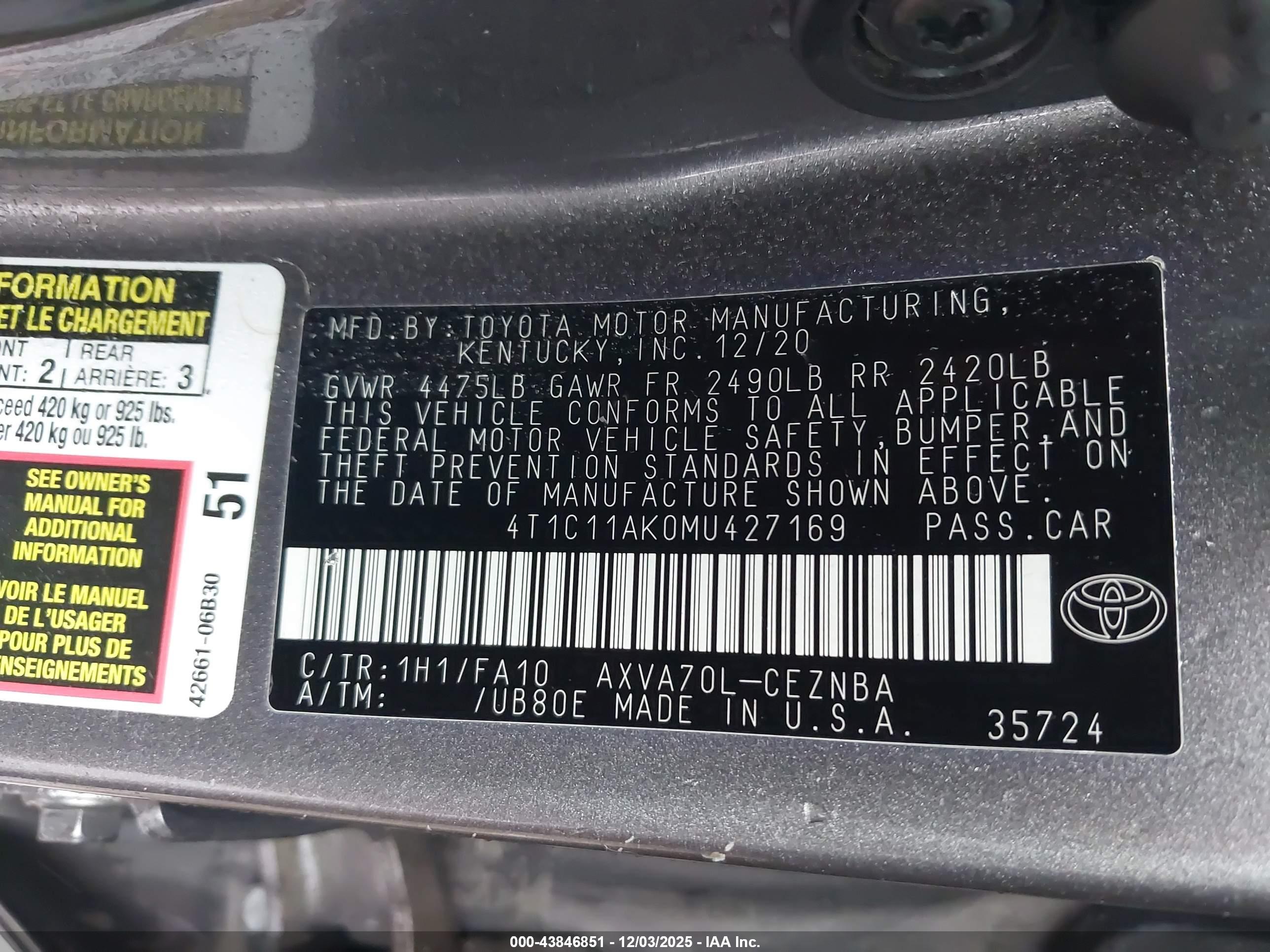 TOYOTA CAMRY image 9