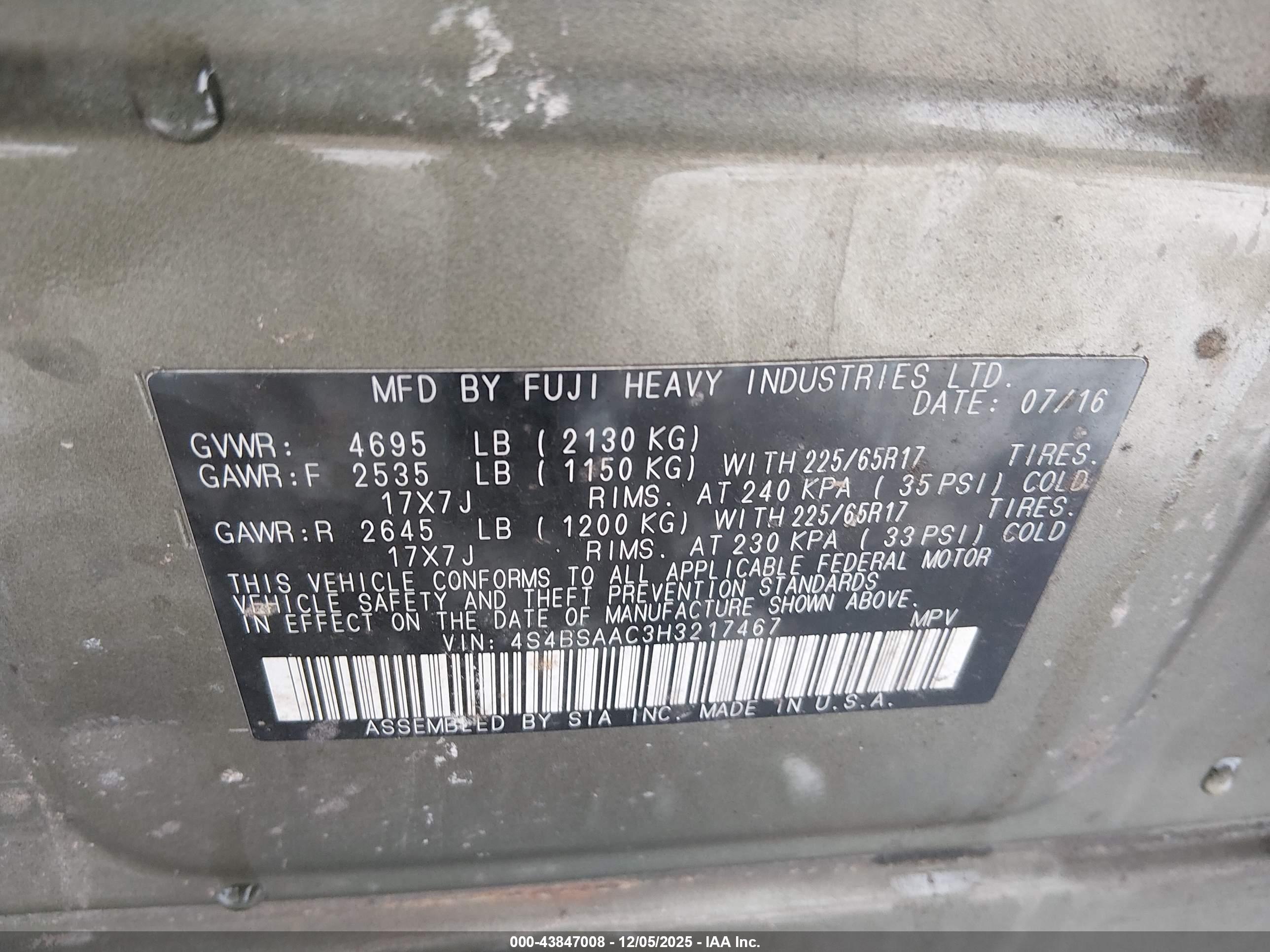 SUBARU OUTBACK image 9