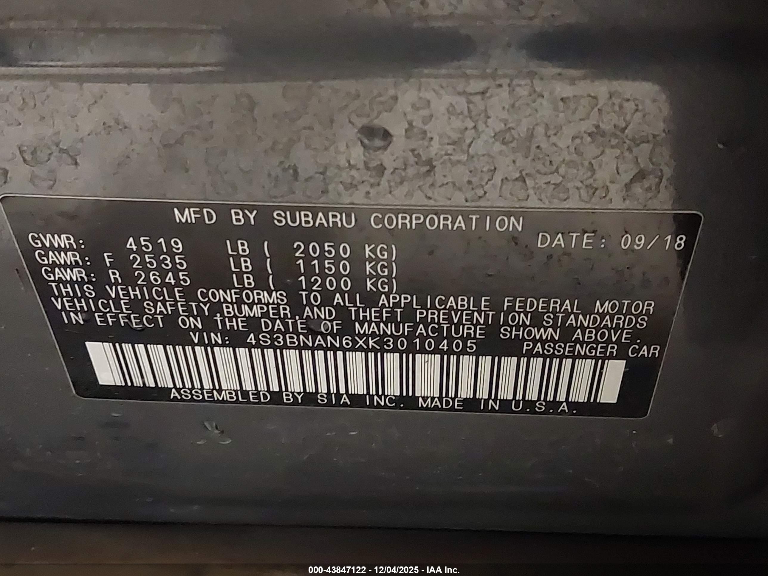 SUBARU LEGACY image 9