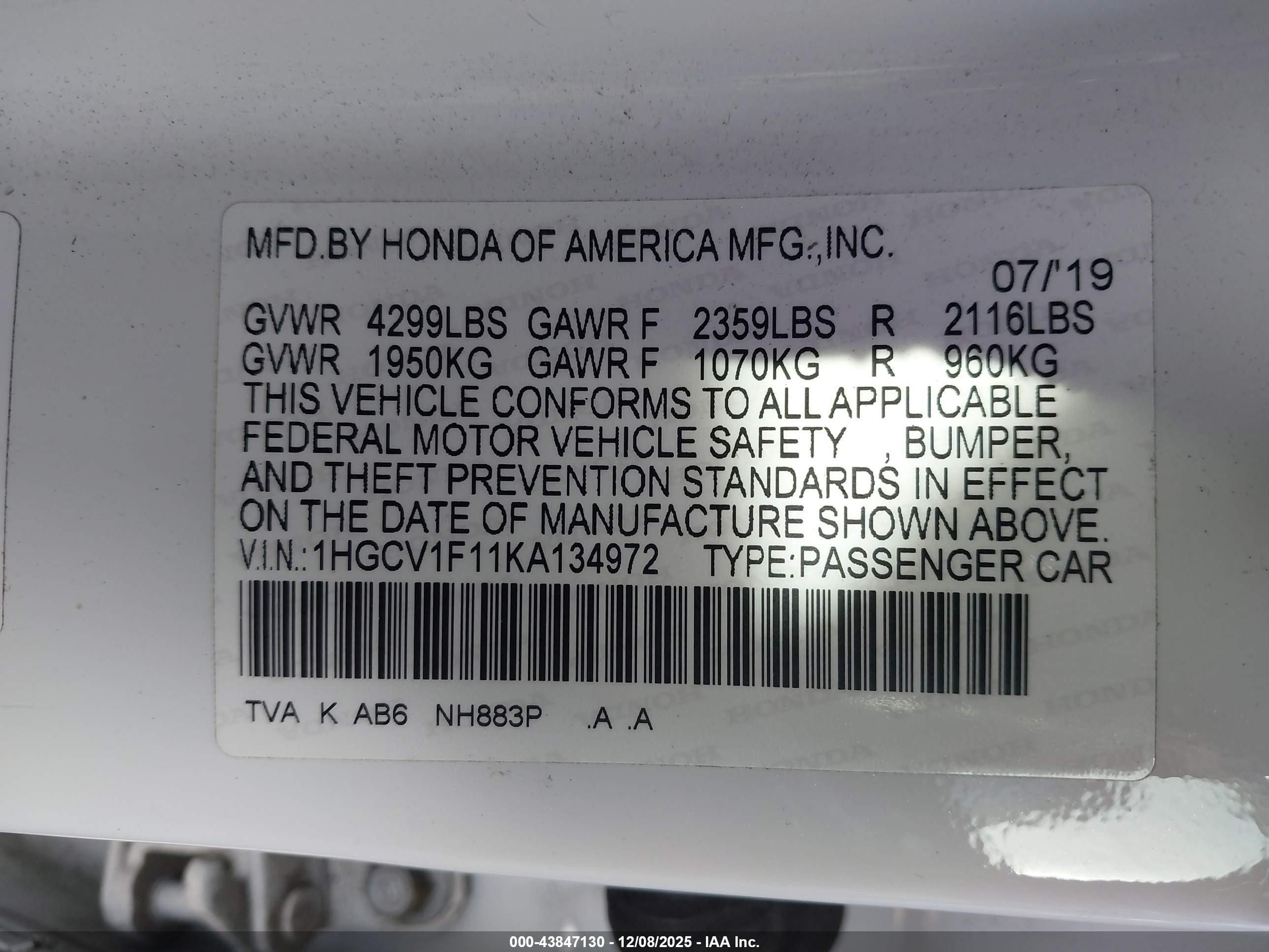 HONDA ACCORD image 9
