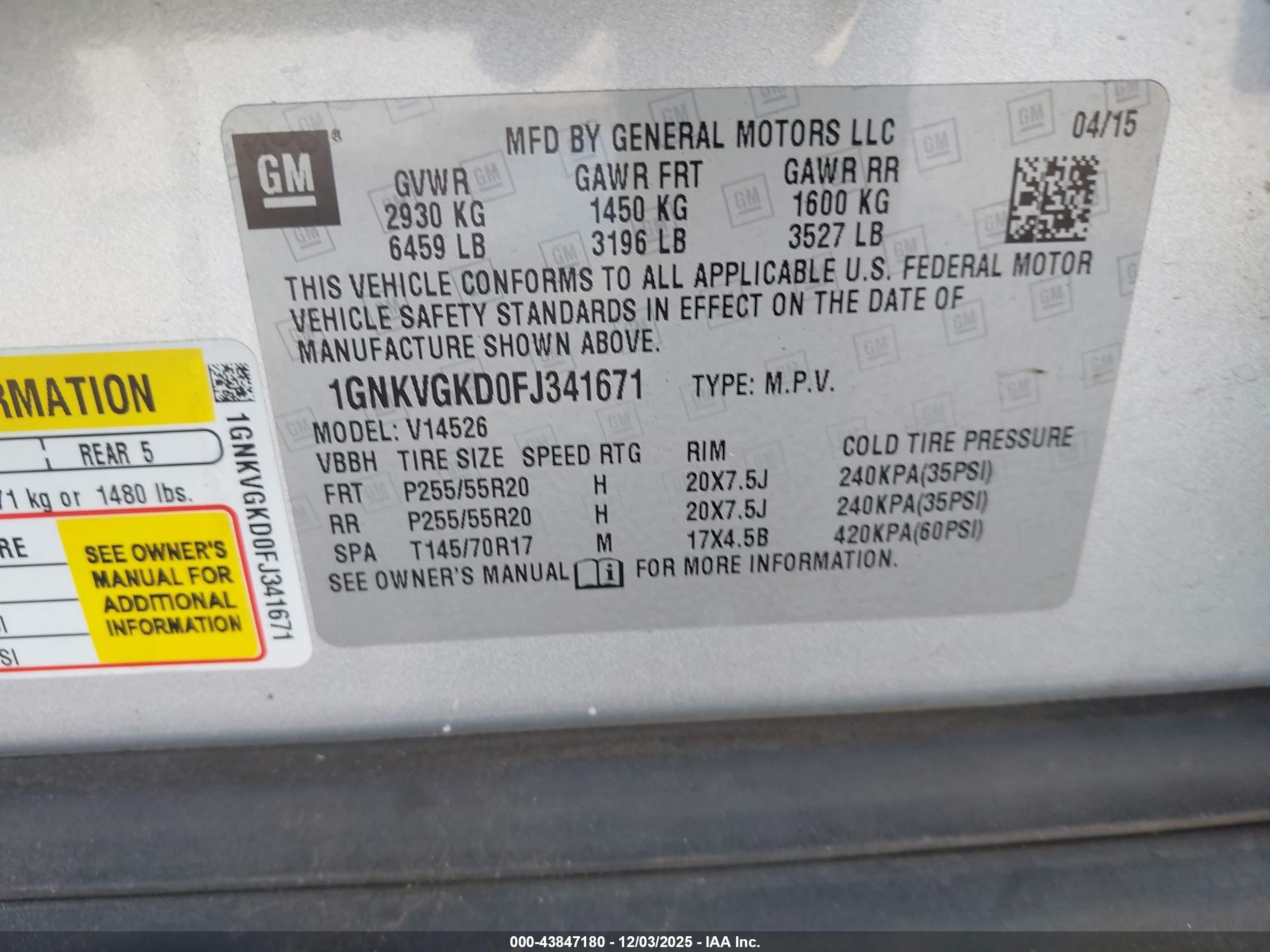CHEVROLET TRAVERSE image 9