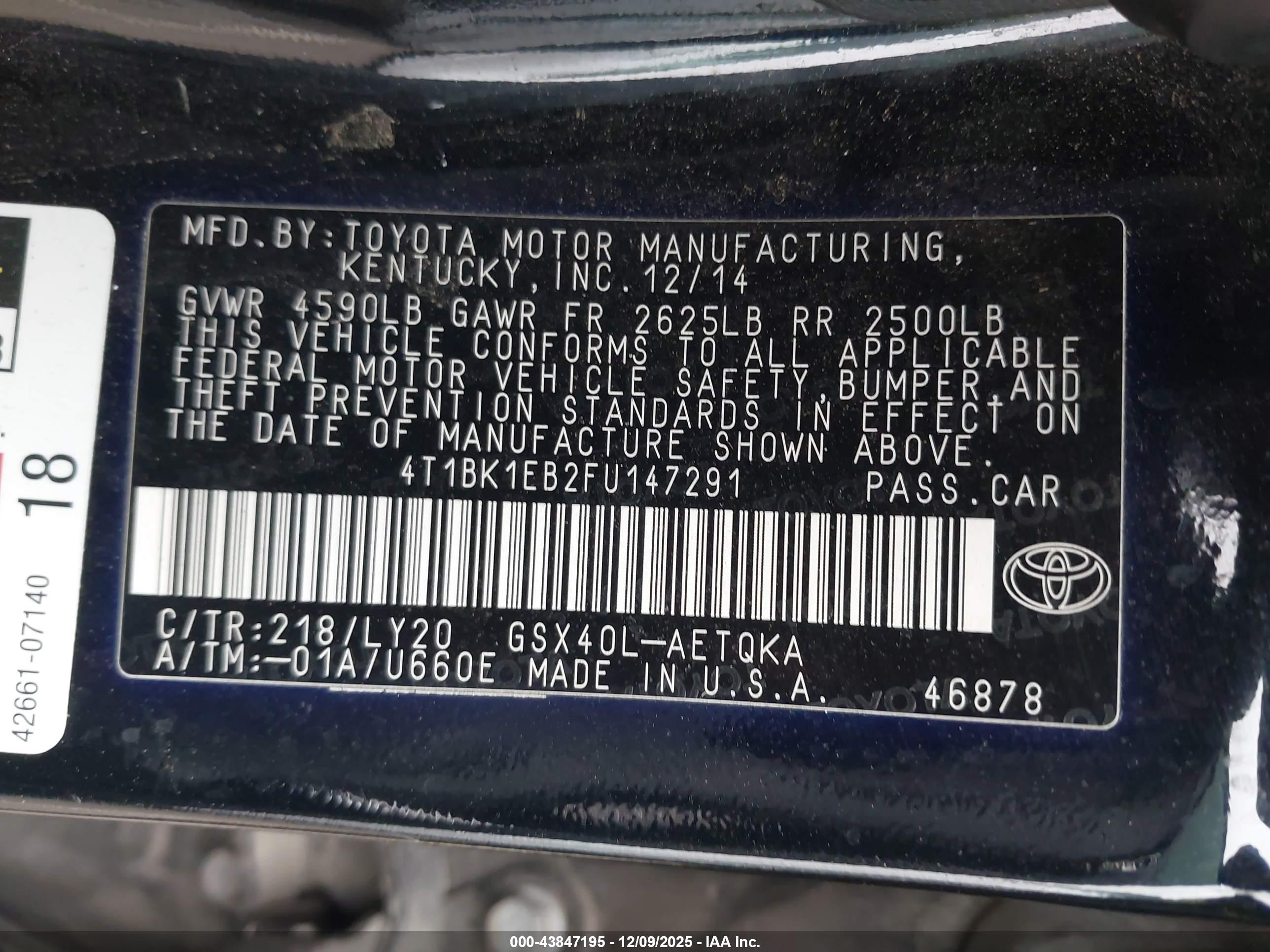 TOYOTA AVALON image 9