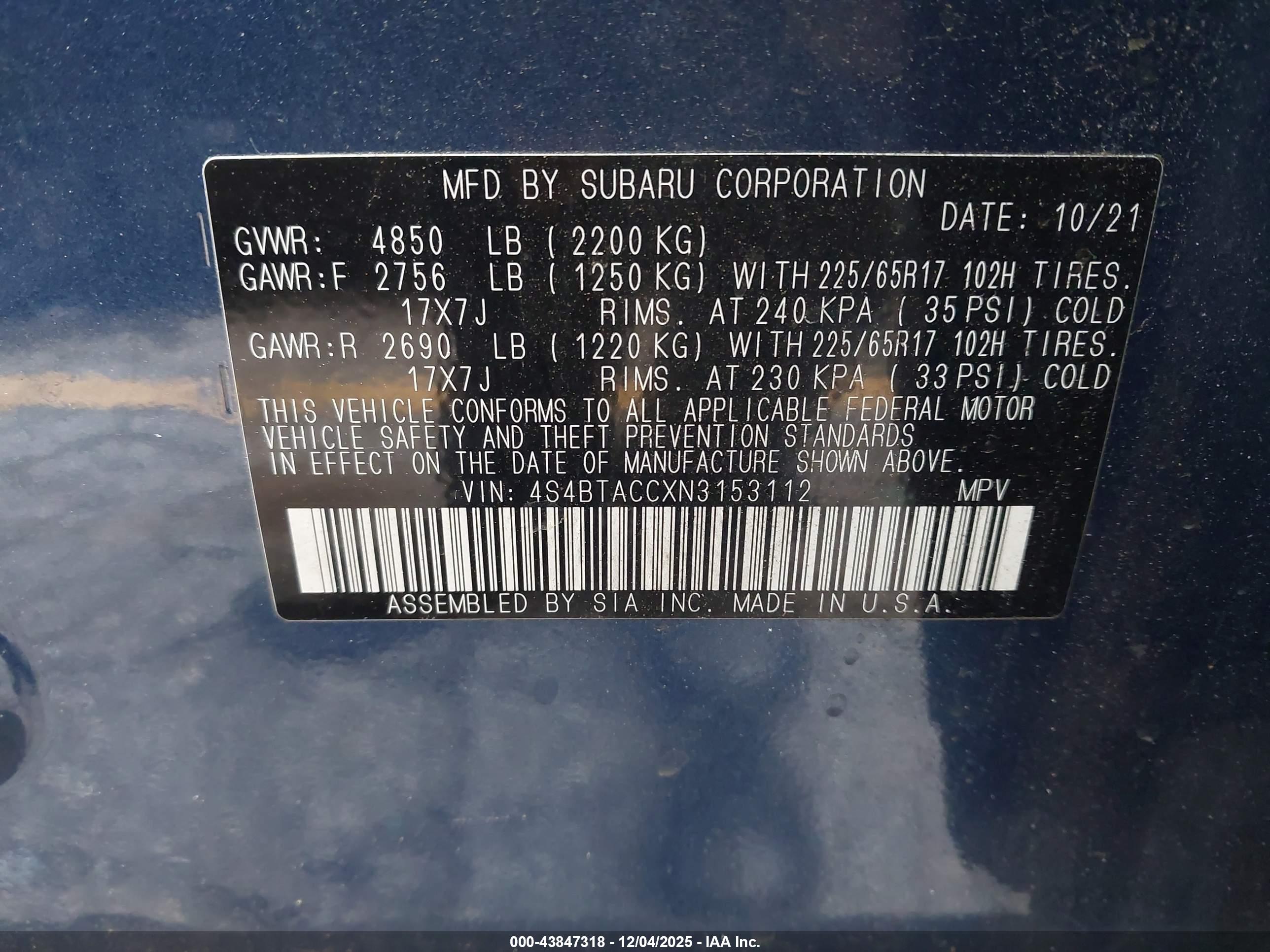 SUBARU OUTBACK image 9