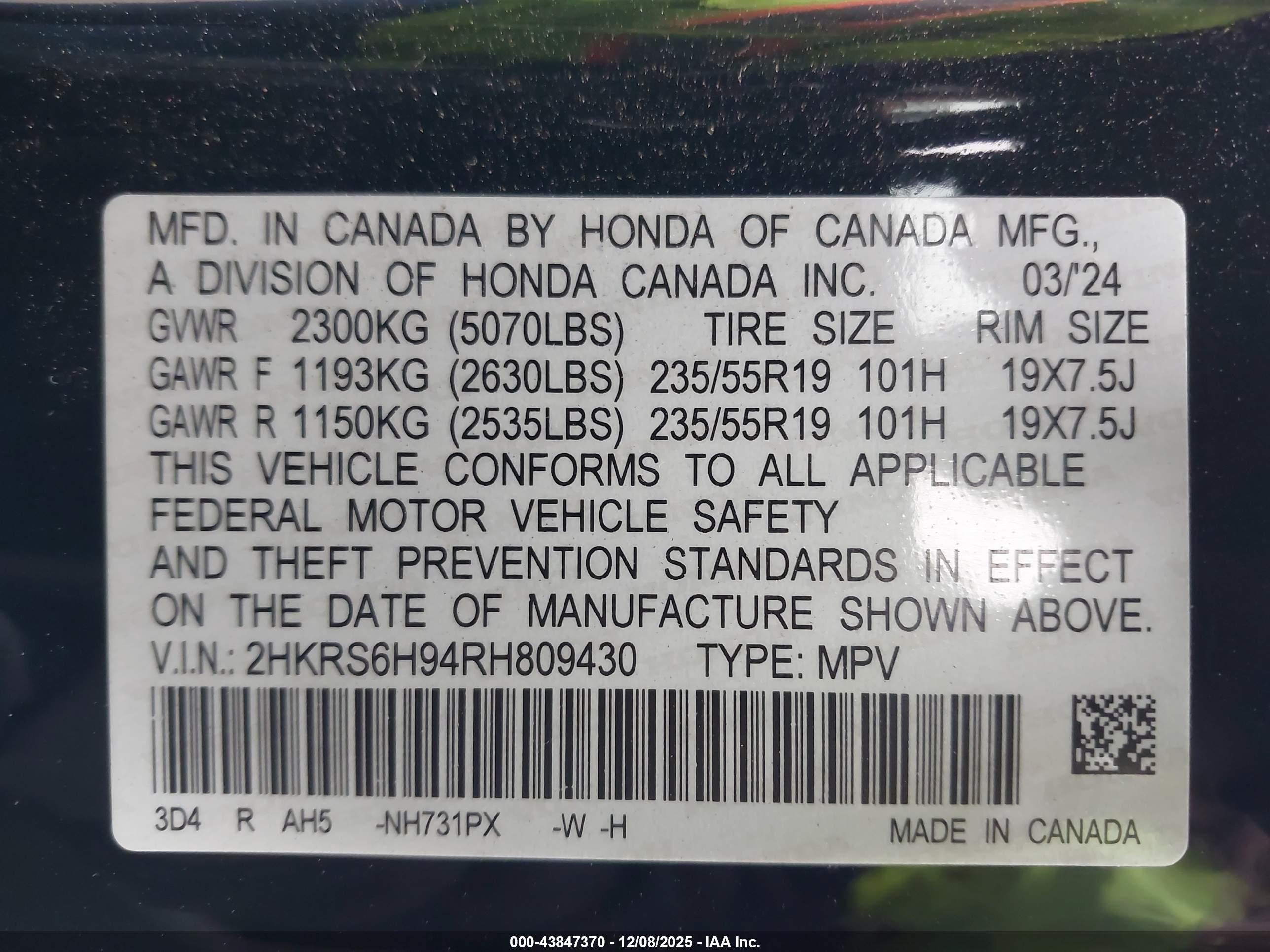 HONDA CR-V image 9