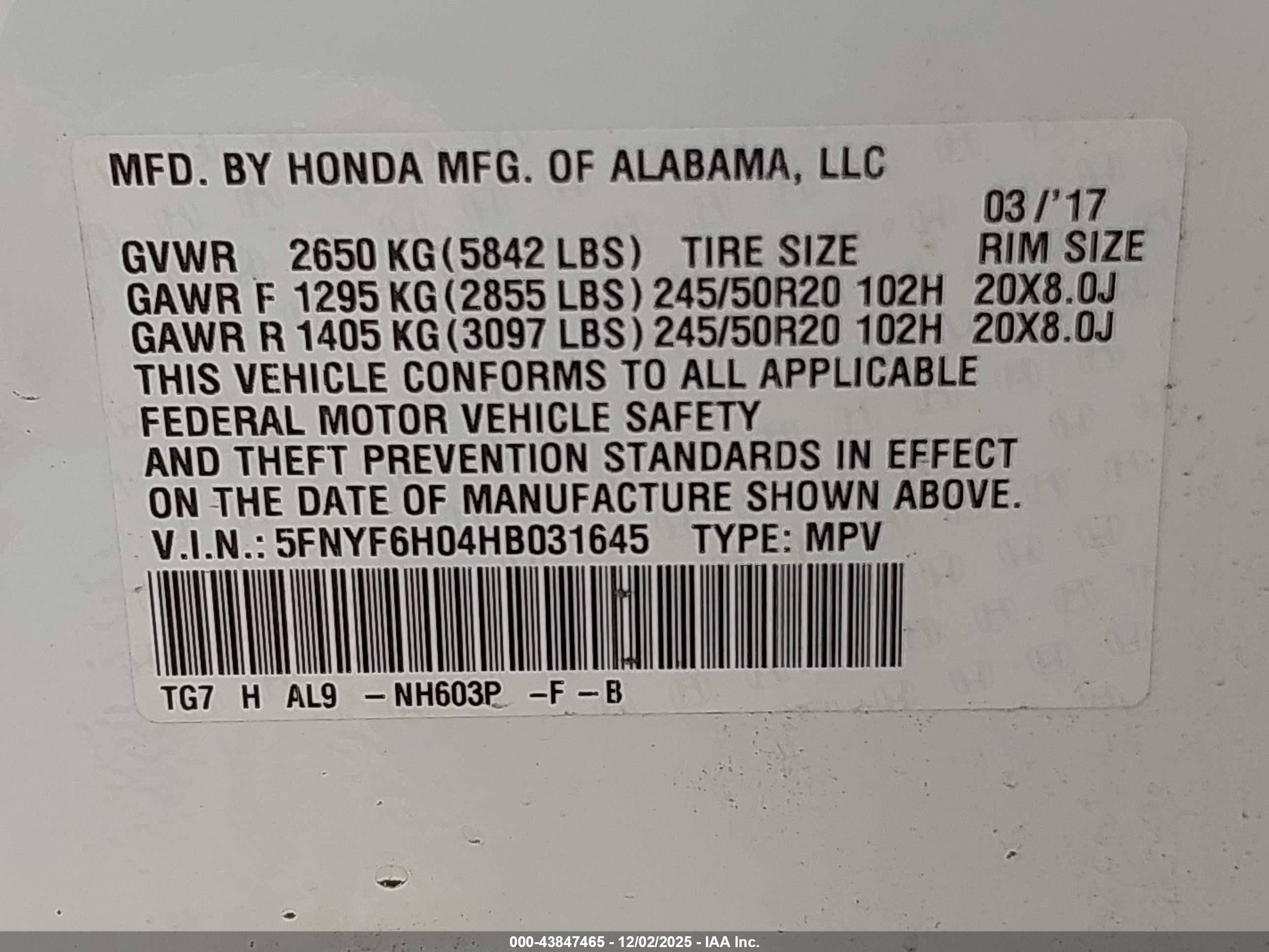 HONDA PILOT image 9