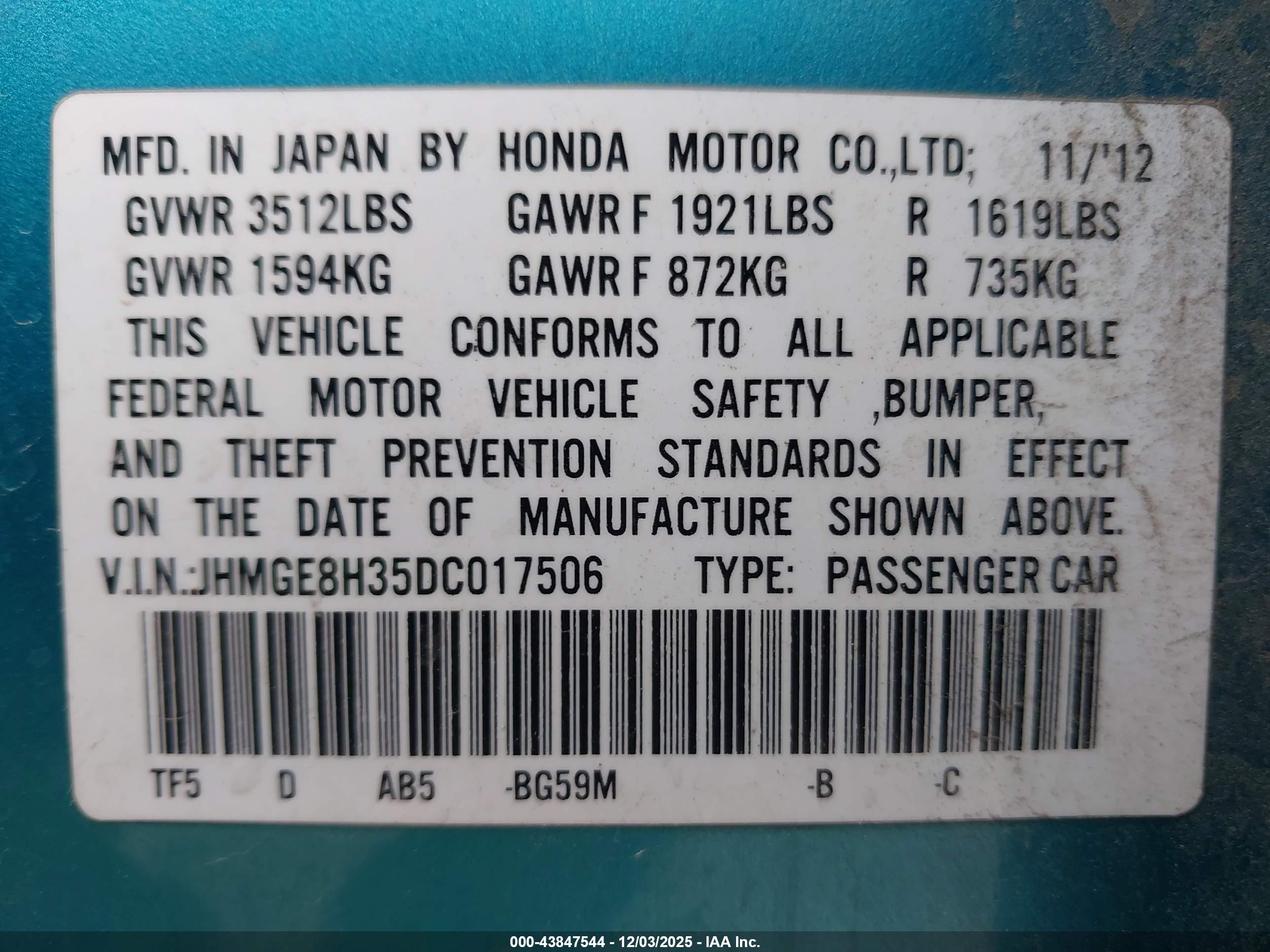 HONDA FIT image 9
