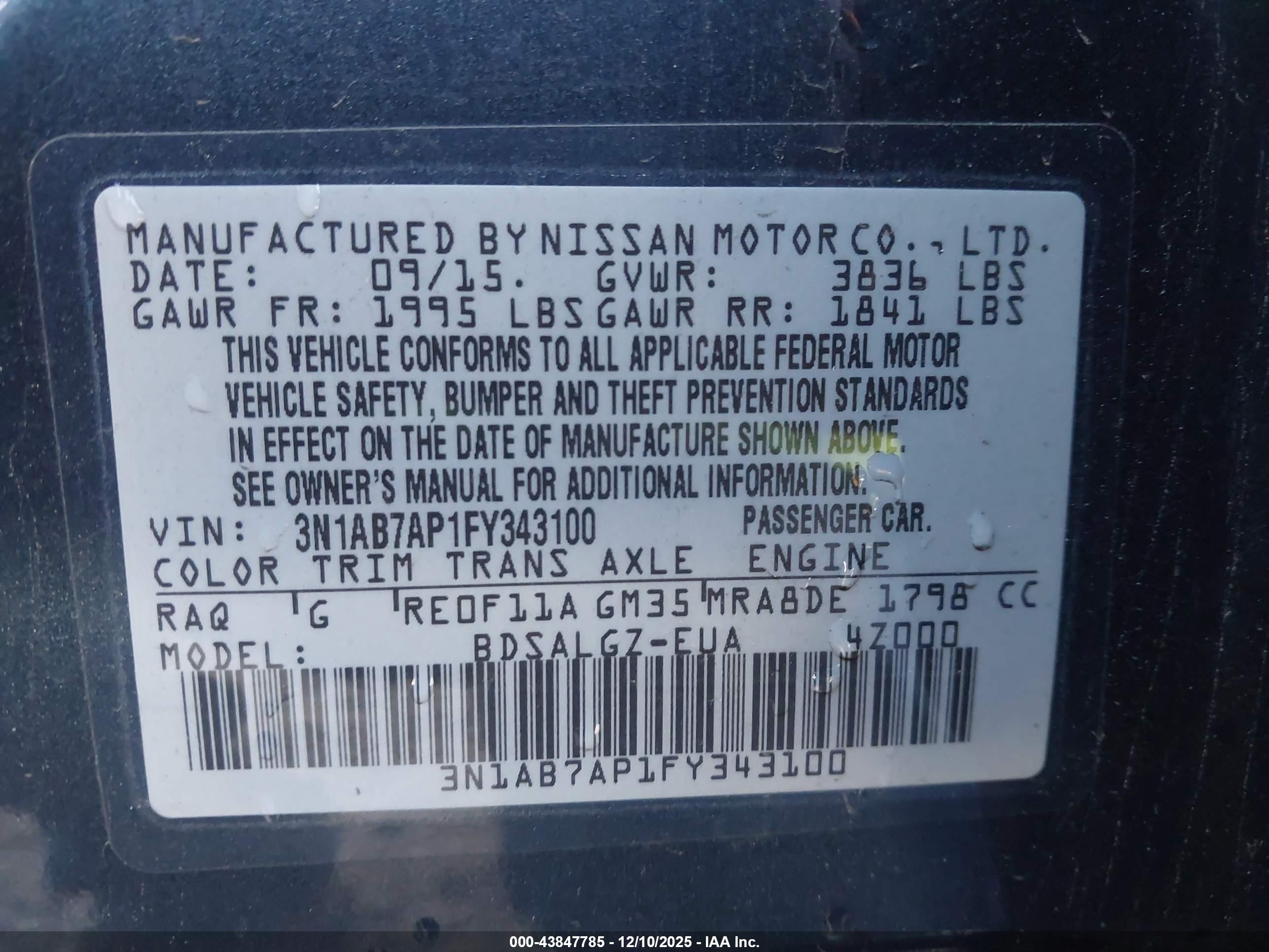 NISSAN SENTRA image 9