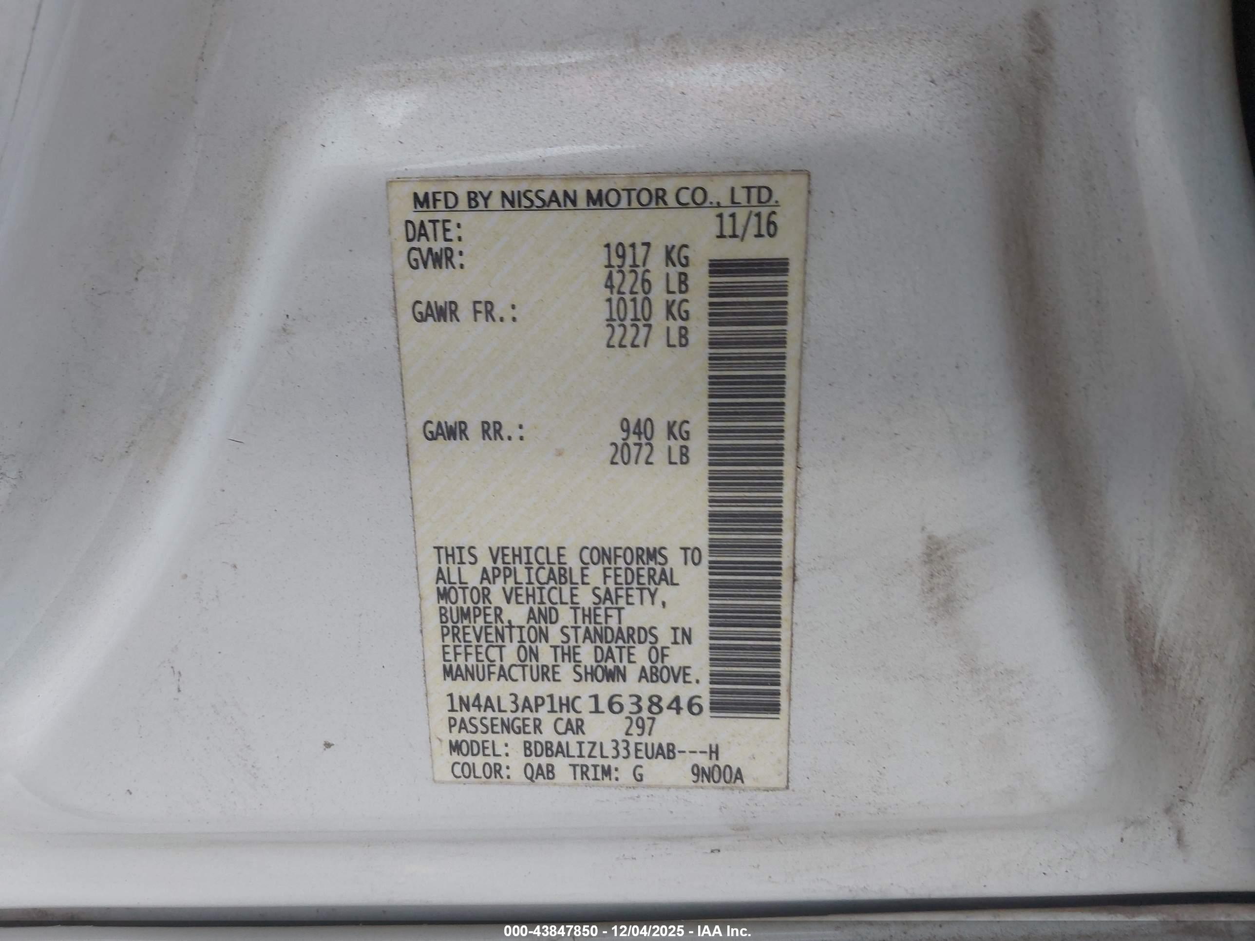NISSAN ALTIMA image 9