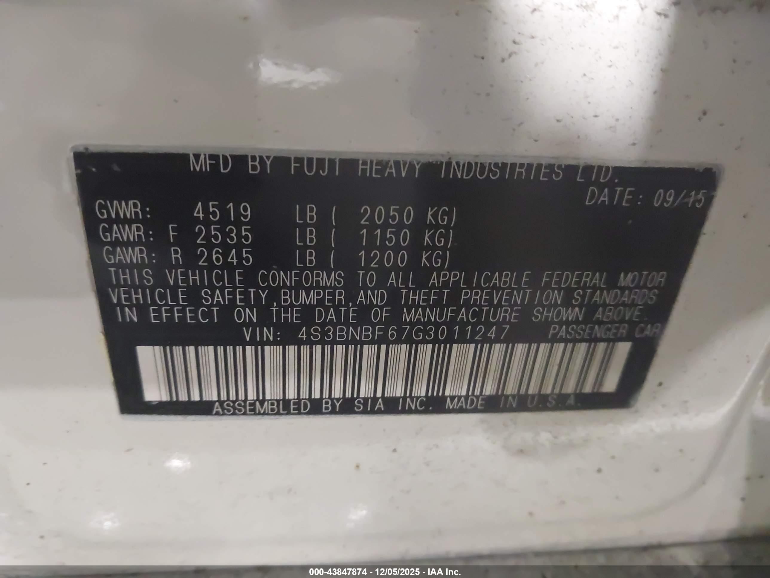 SUBARU LEGACY image 9