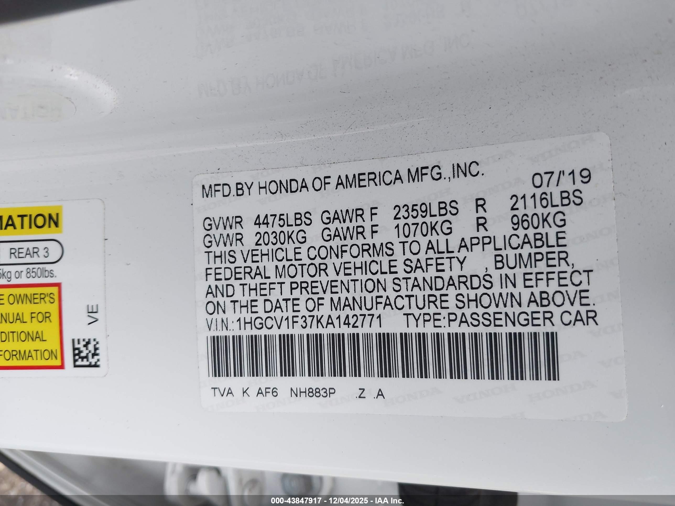 HONDA ACCORD image 9