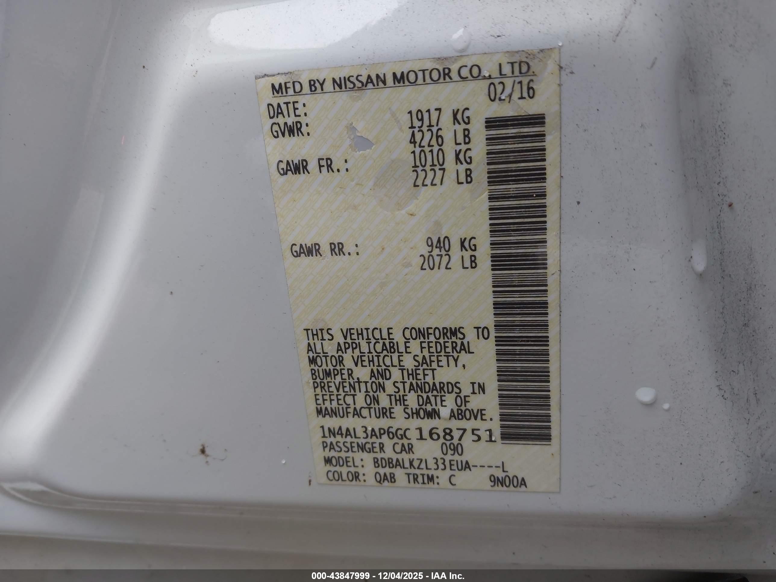 NISSAN ALTIMA image 9