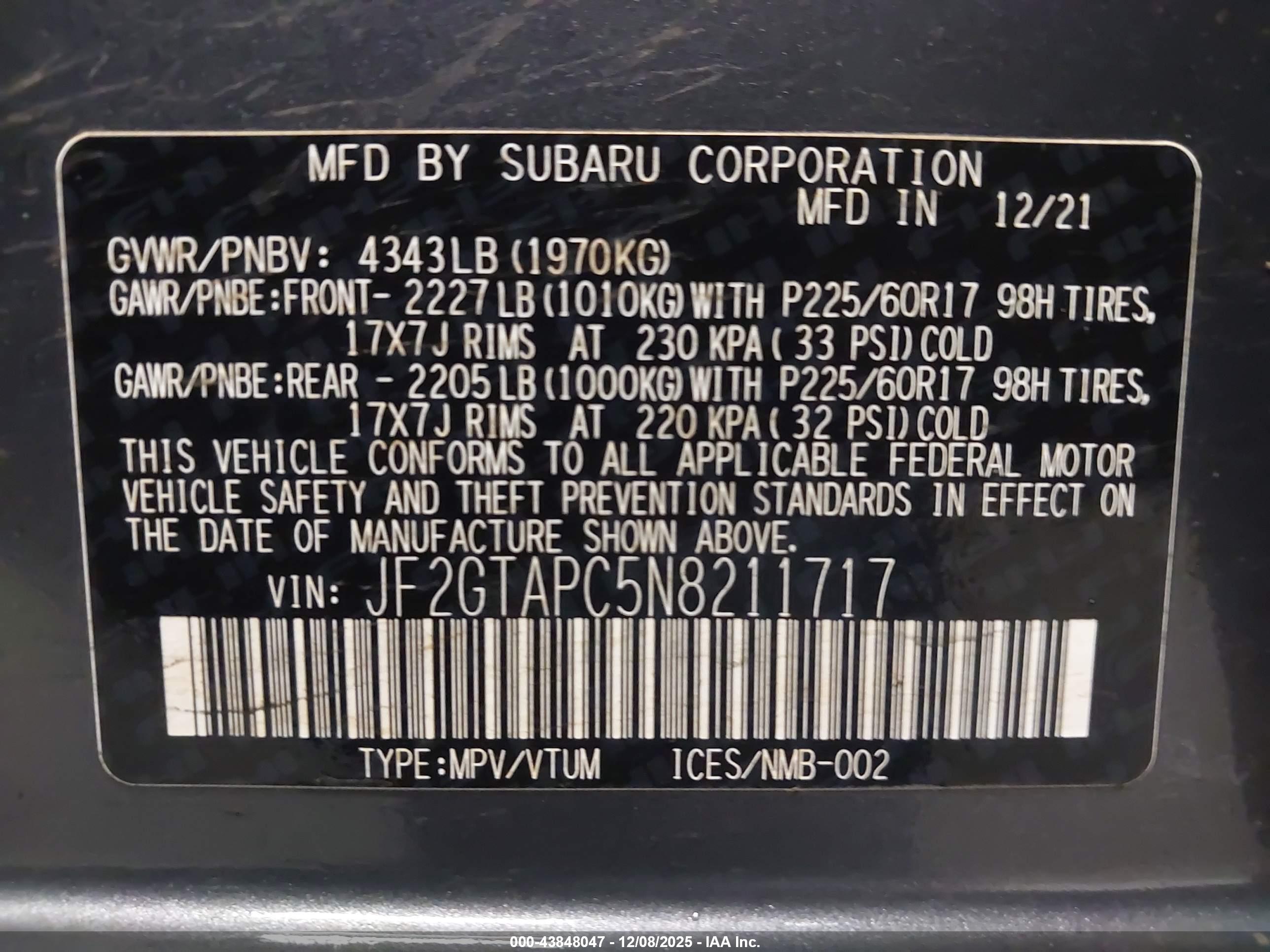 SUBARU CROSSTREK image 9