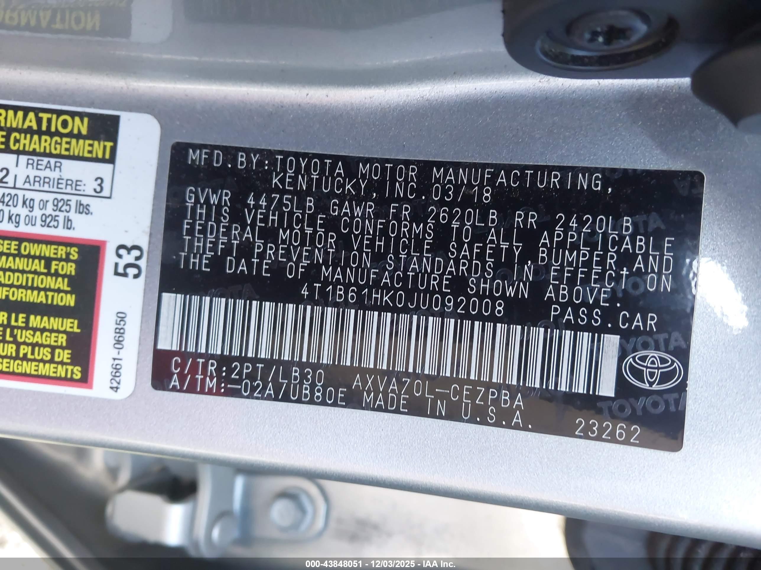 TOYOTA CAMRY image 9