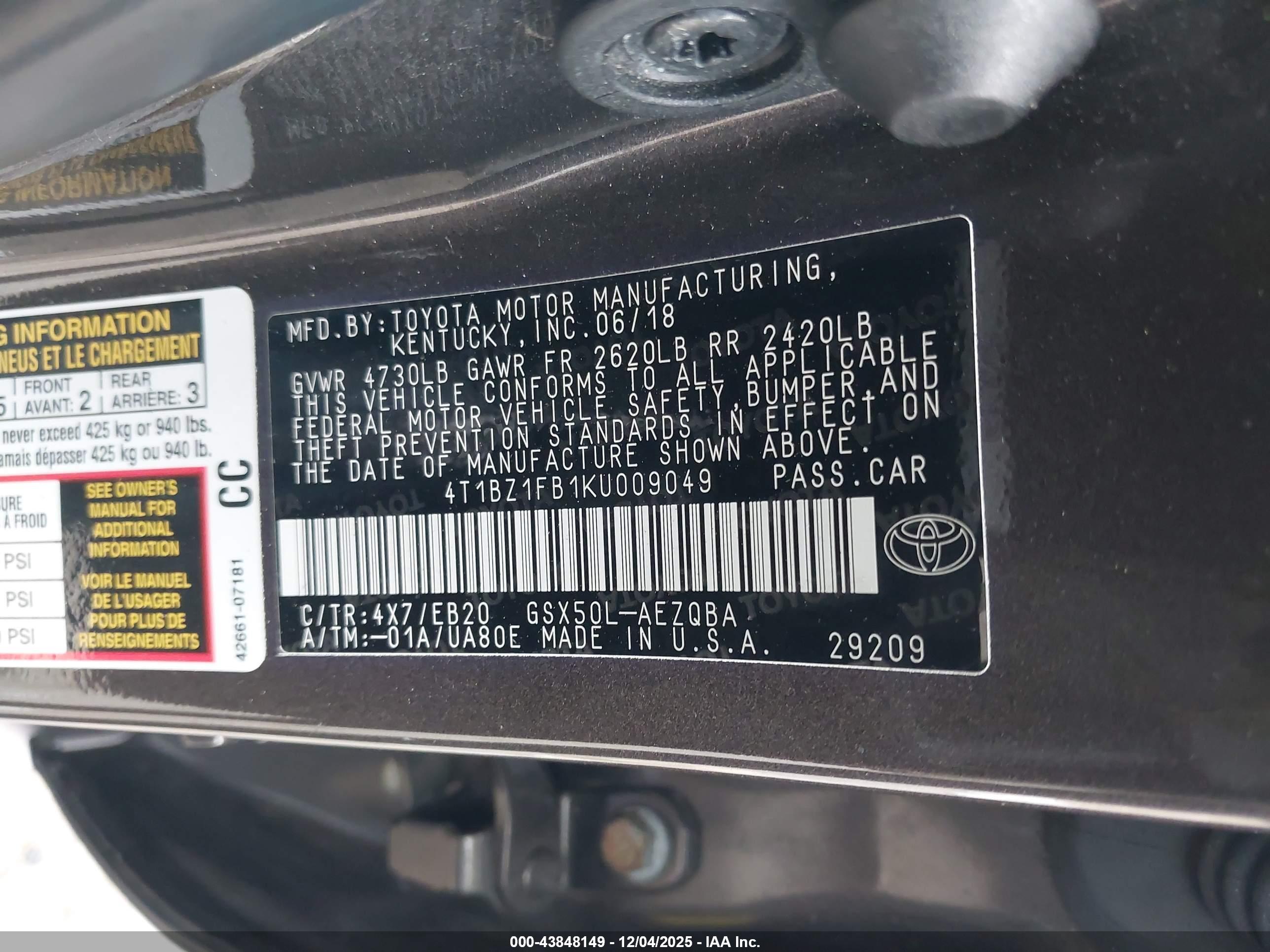 TOYOTA AVALON image 9