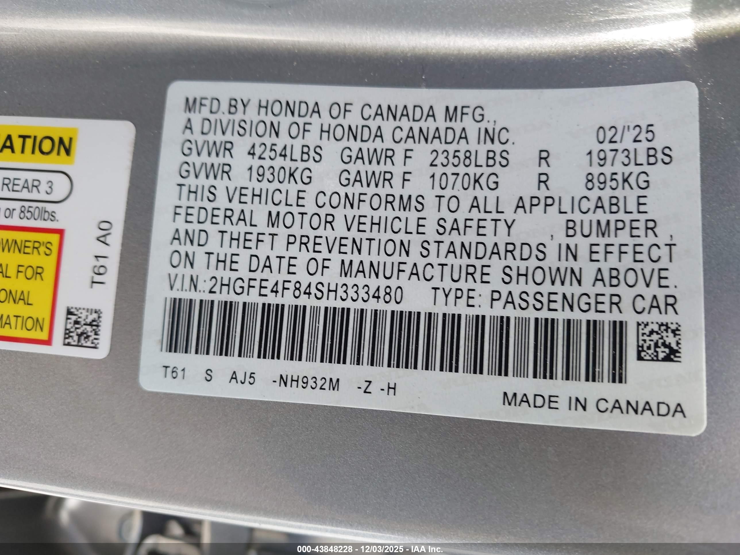 HONDA CIVIC image 9