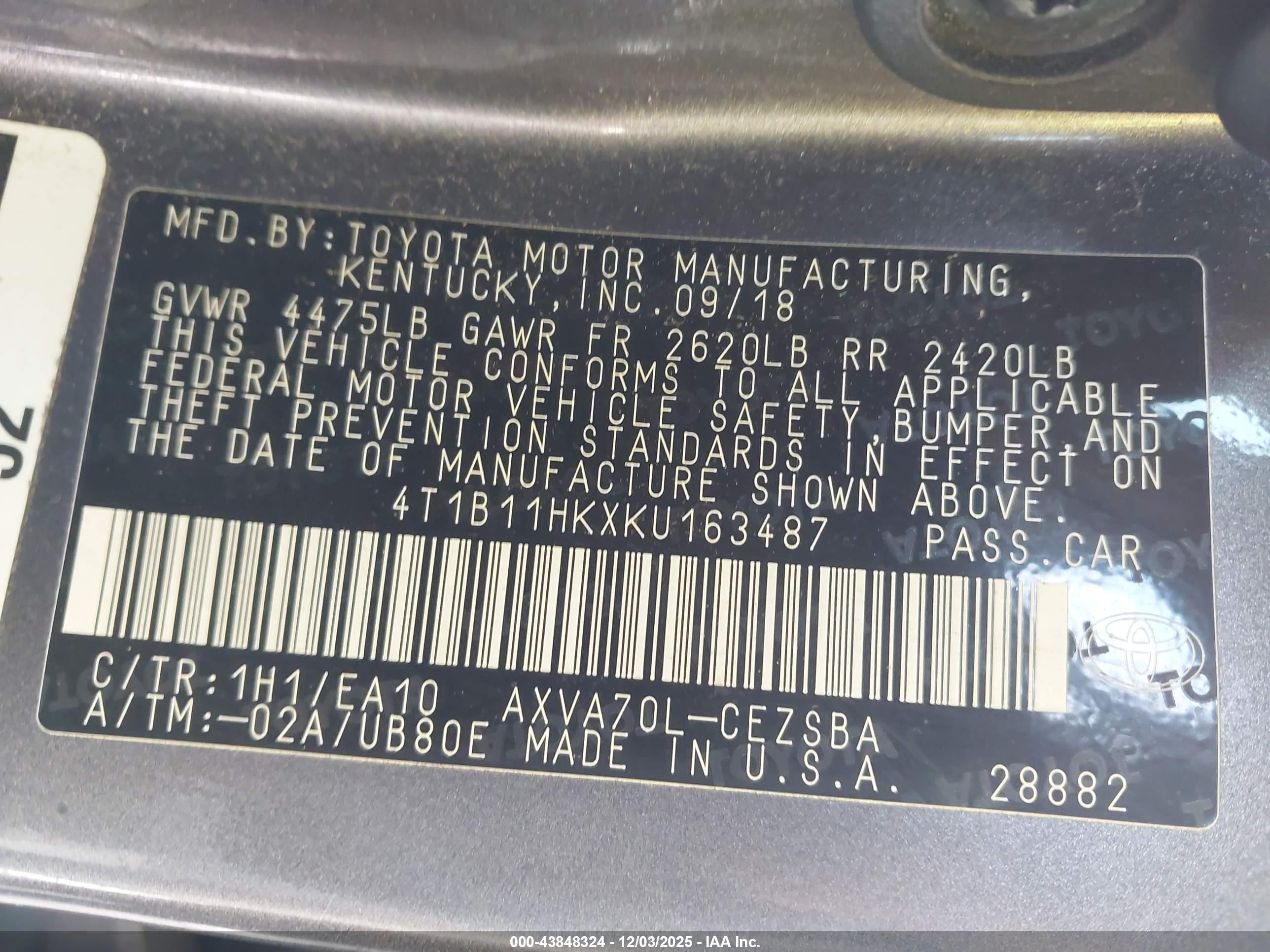 TOYOTA CAMRY image 9