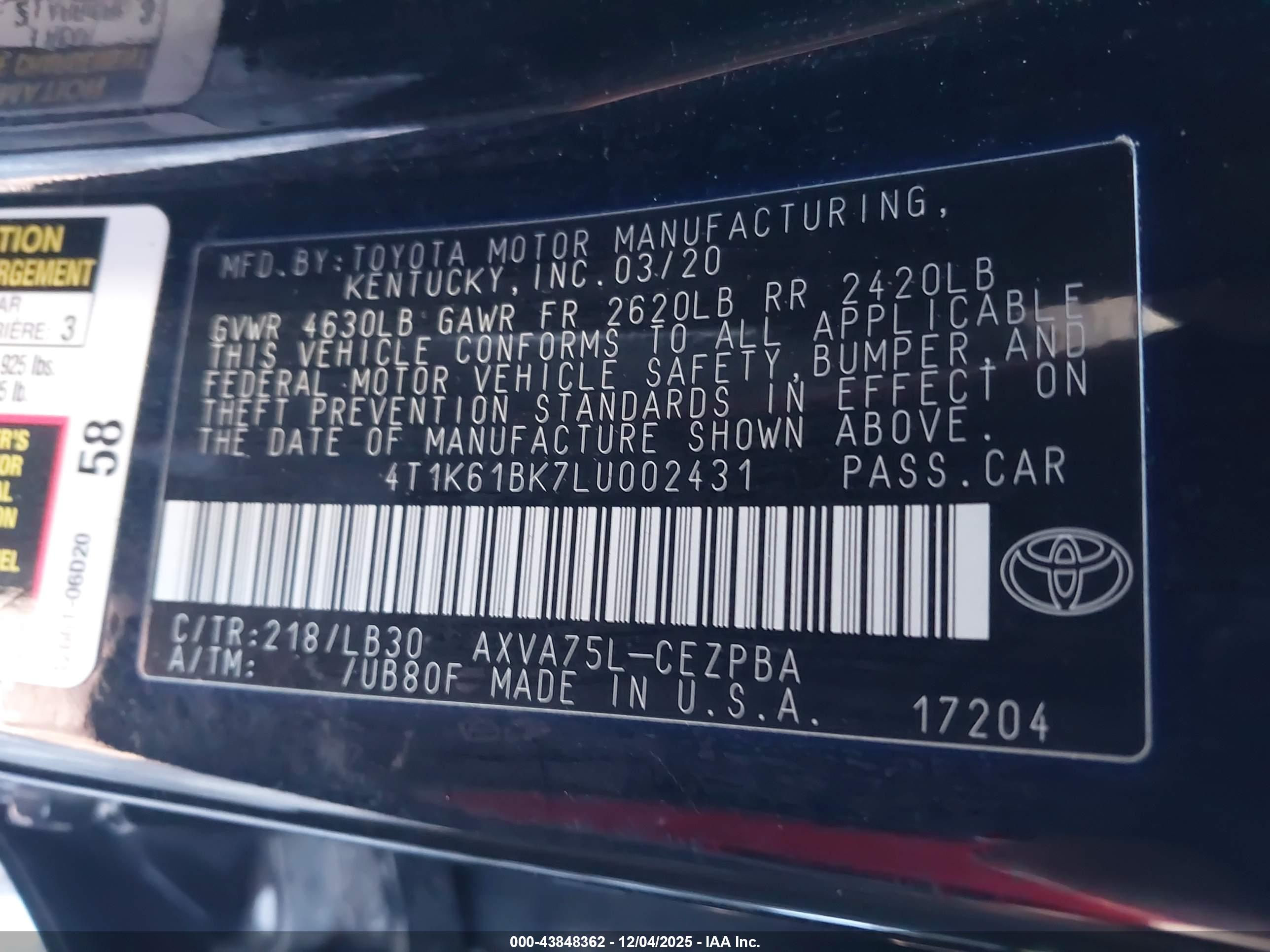 TOYOTA CAMRY image 9