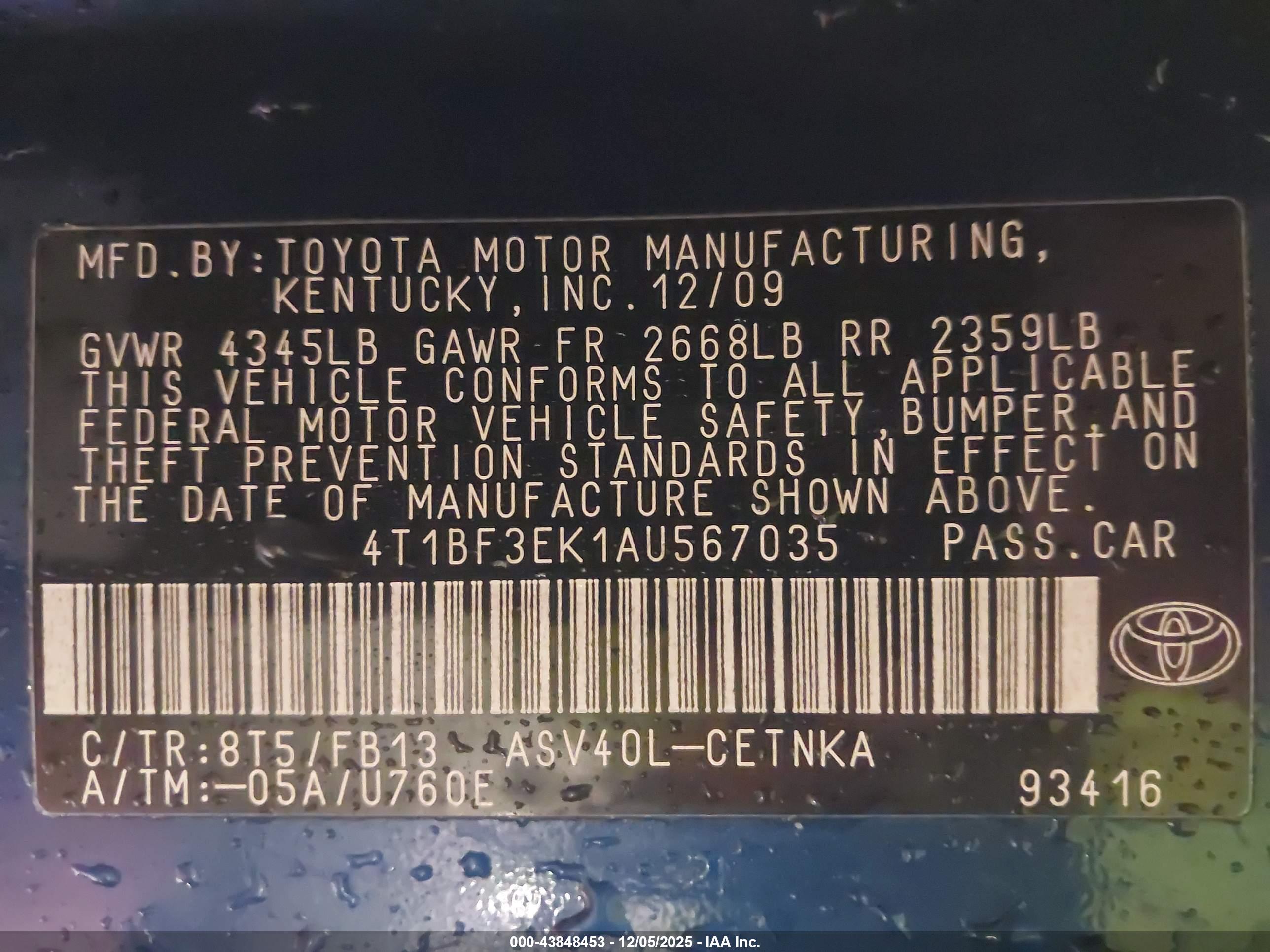 TOYOTA CAMRY image 9