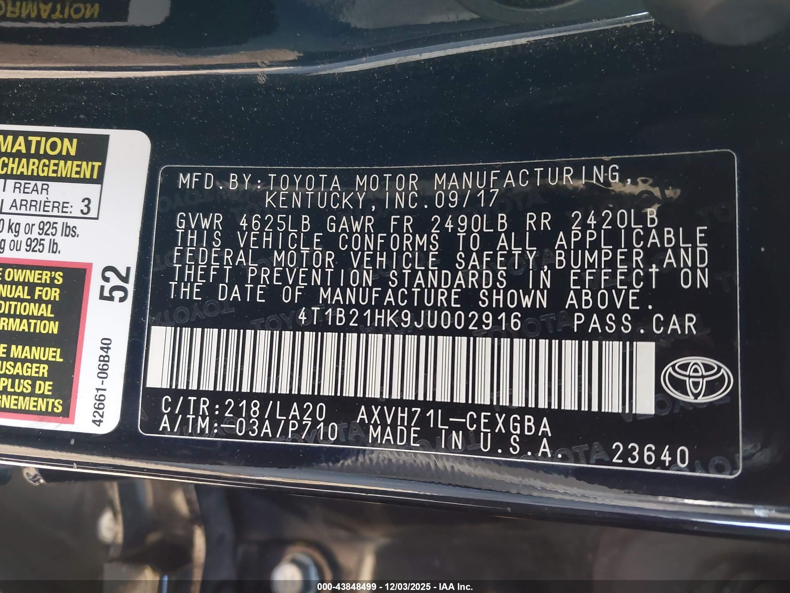 TOYOTA CAMRY image 9