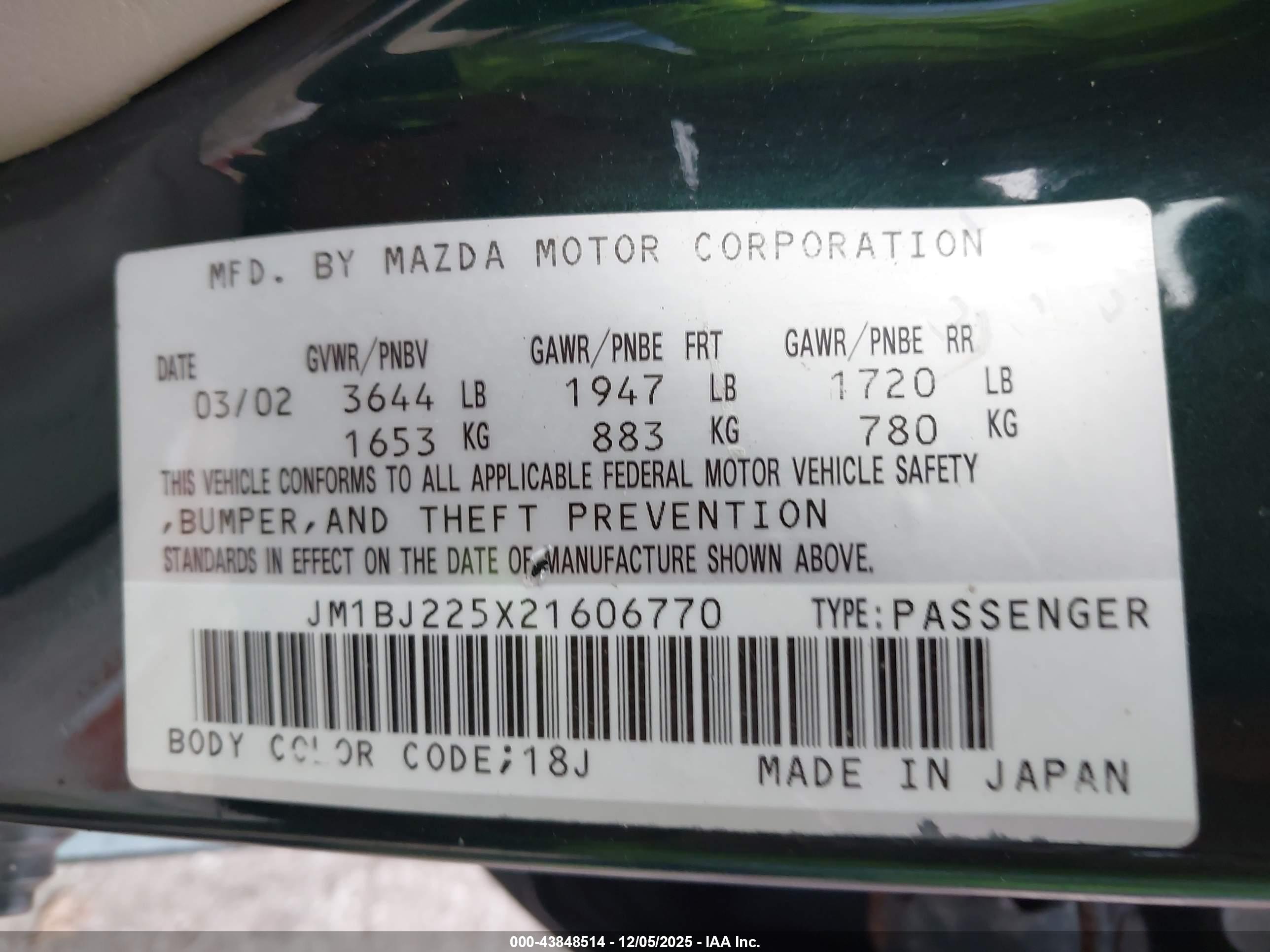 MAZDA PROTEGE image 9