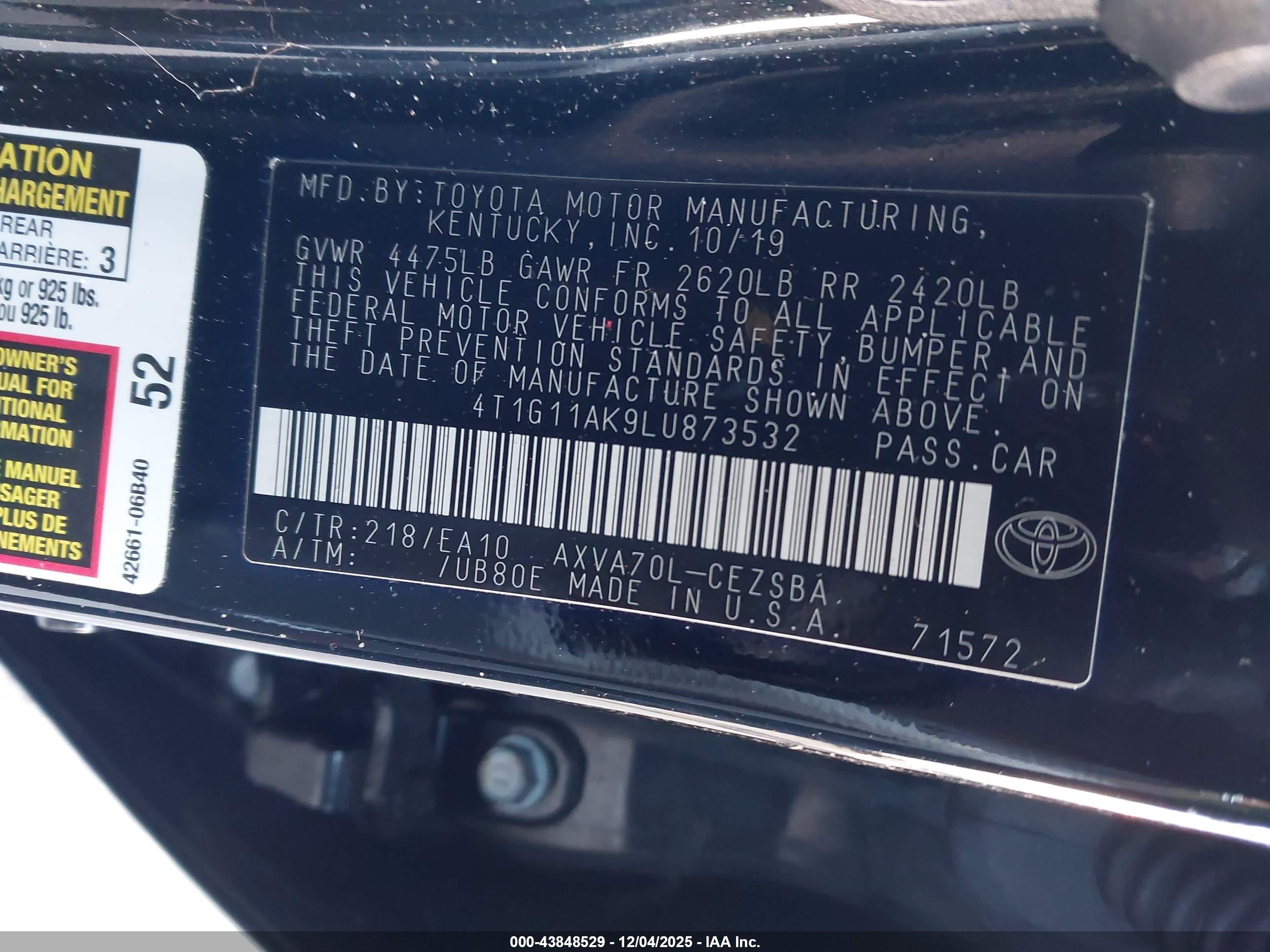 TOYOTA CAMRY image 9