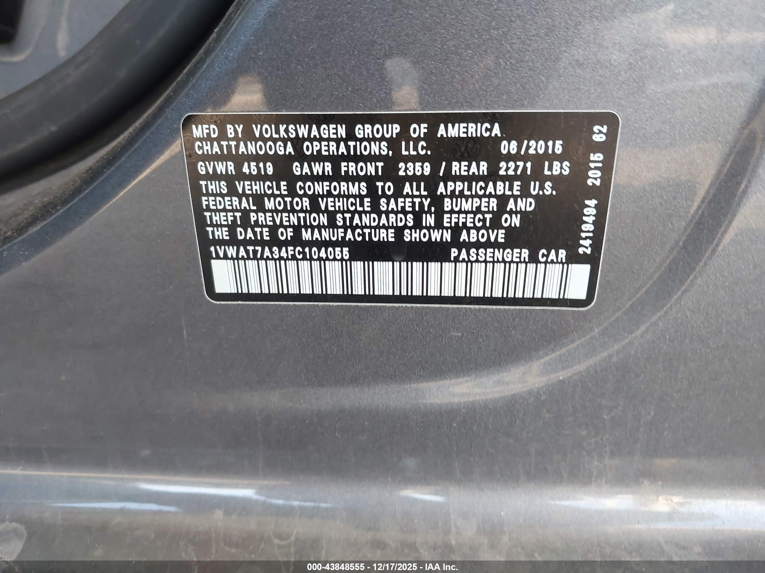 VOLKSWAGEN PASSAT image 9