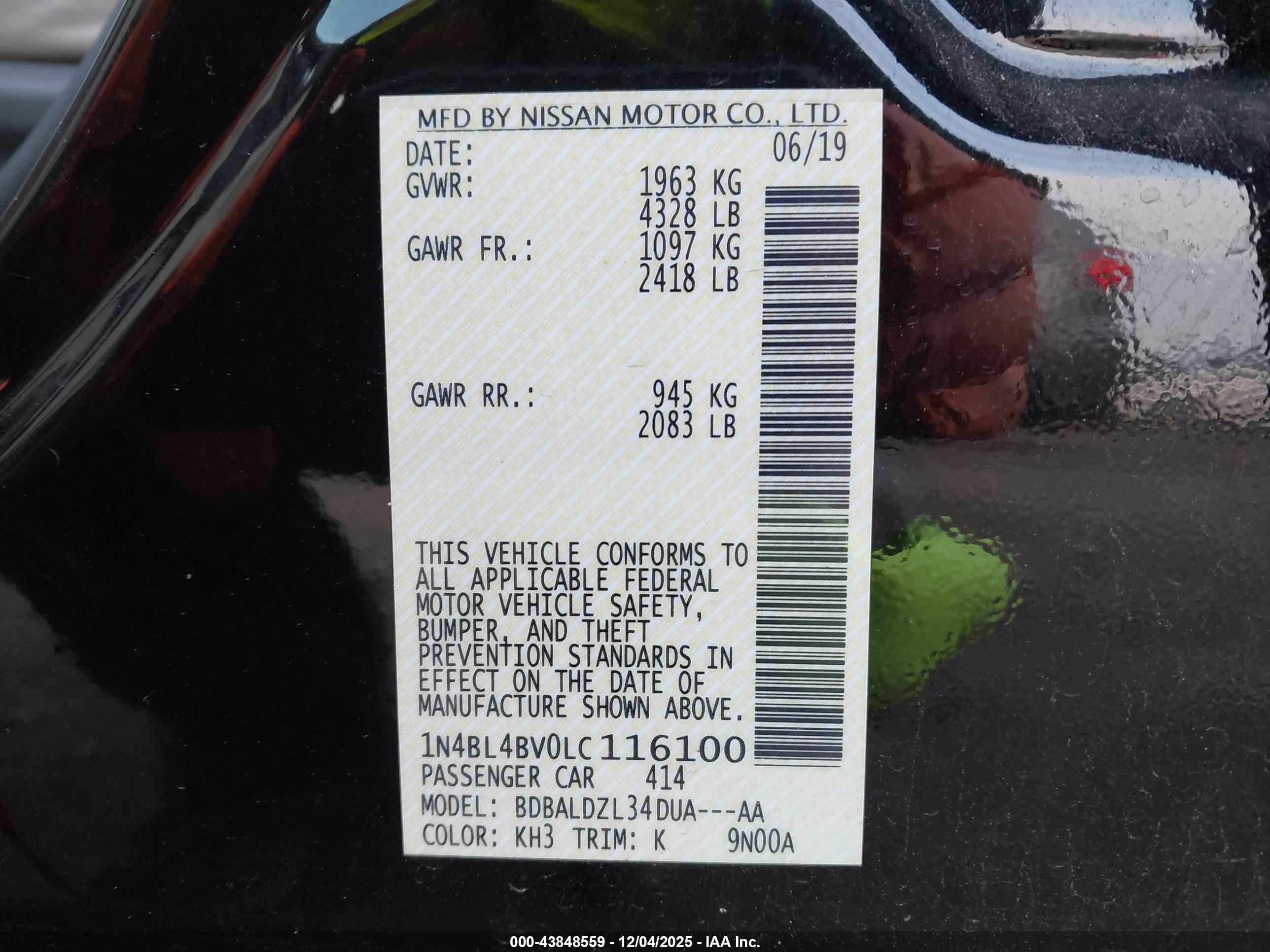 NISSAN ALTIMA image 9