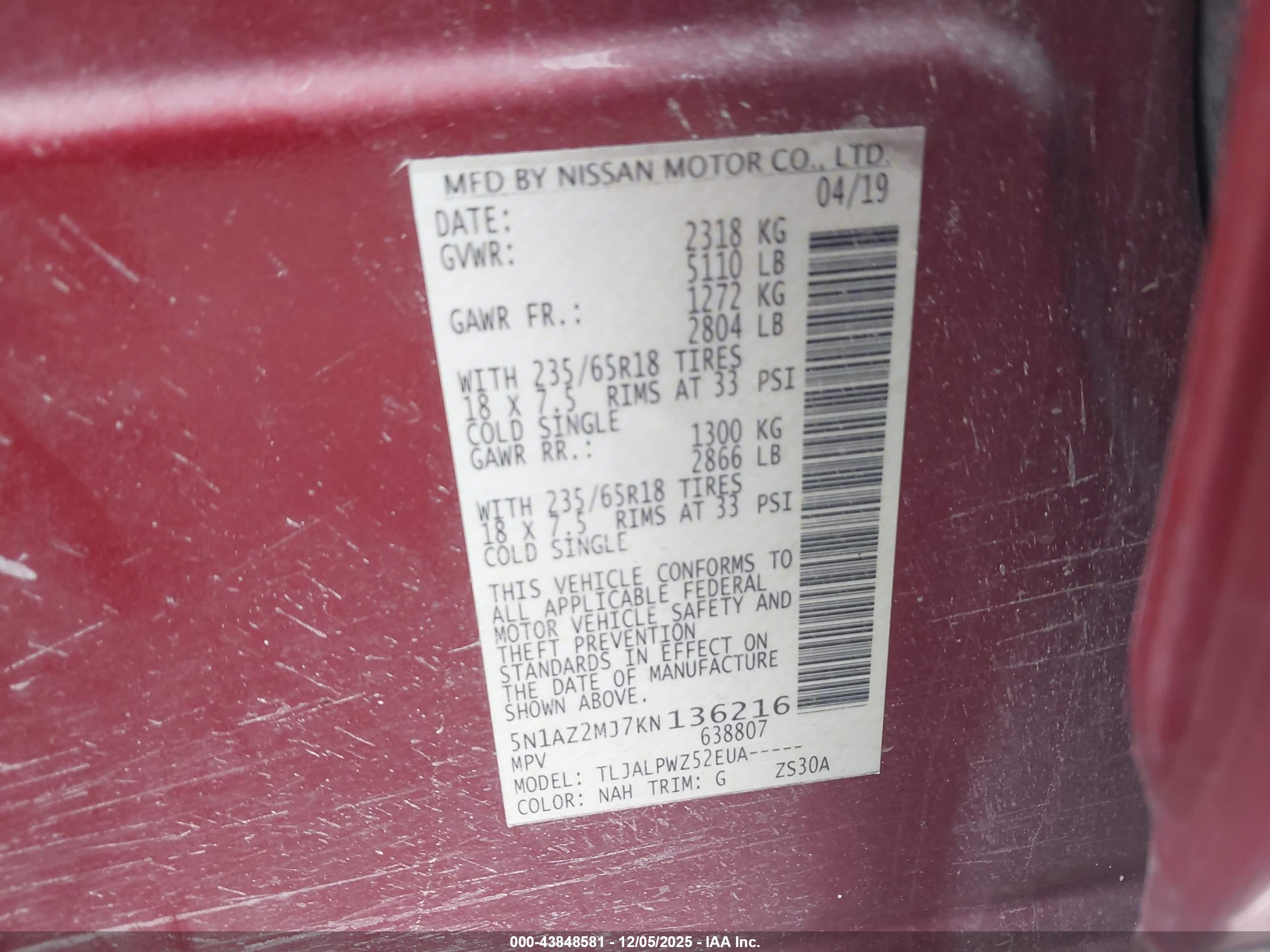 NISSAN MURANO image 9