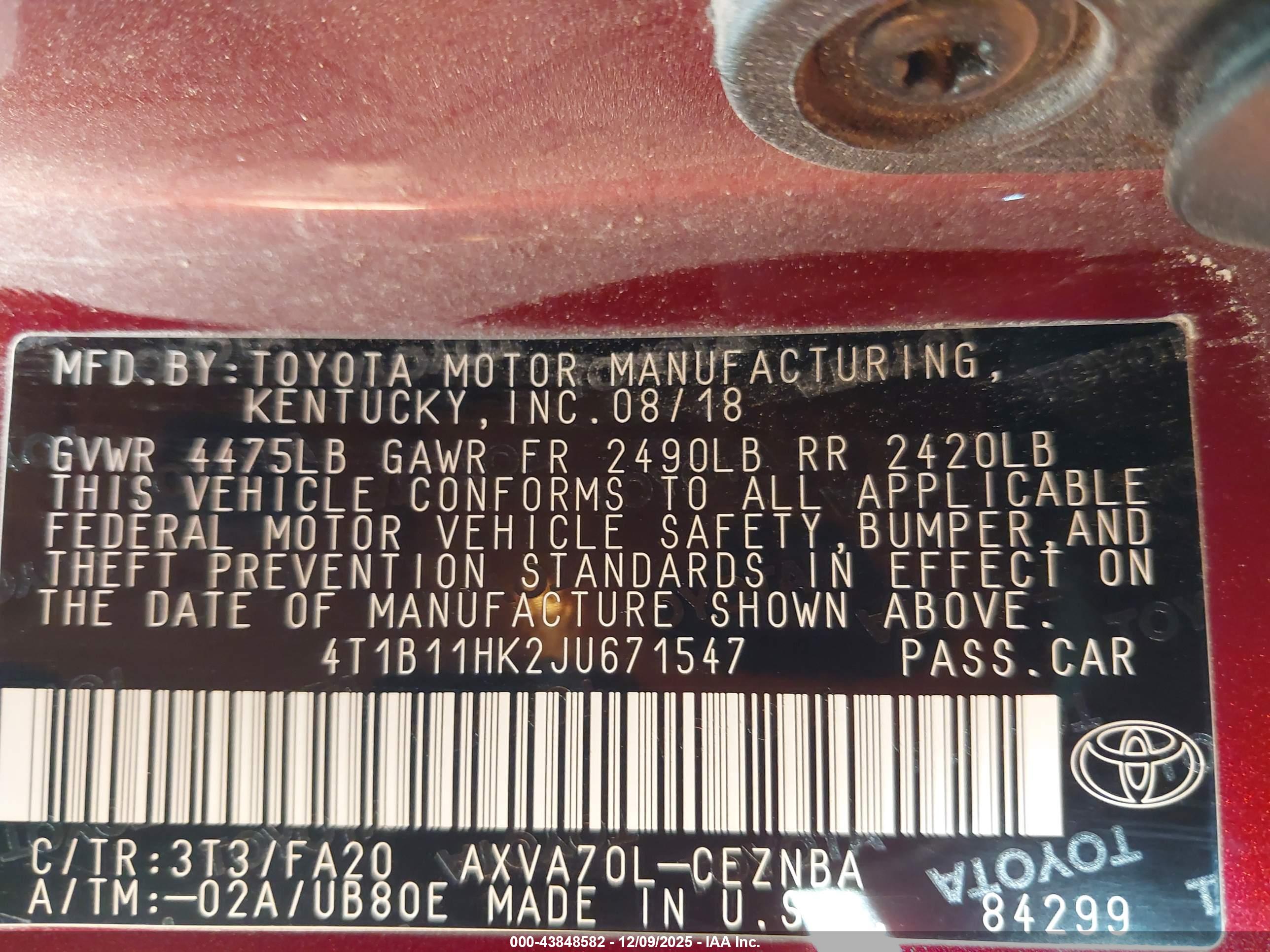 TOYOTA CAMRY image 9