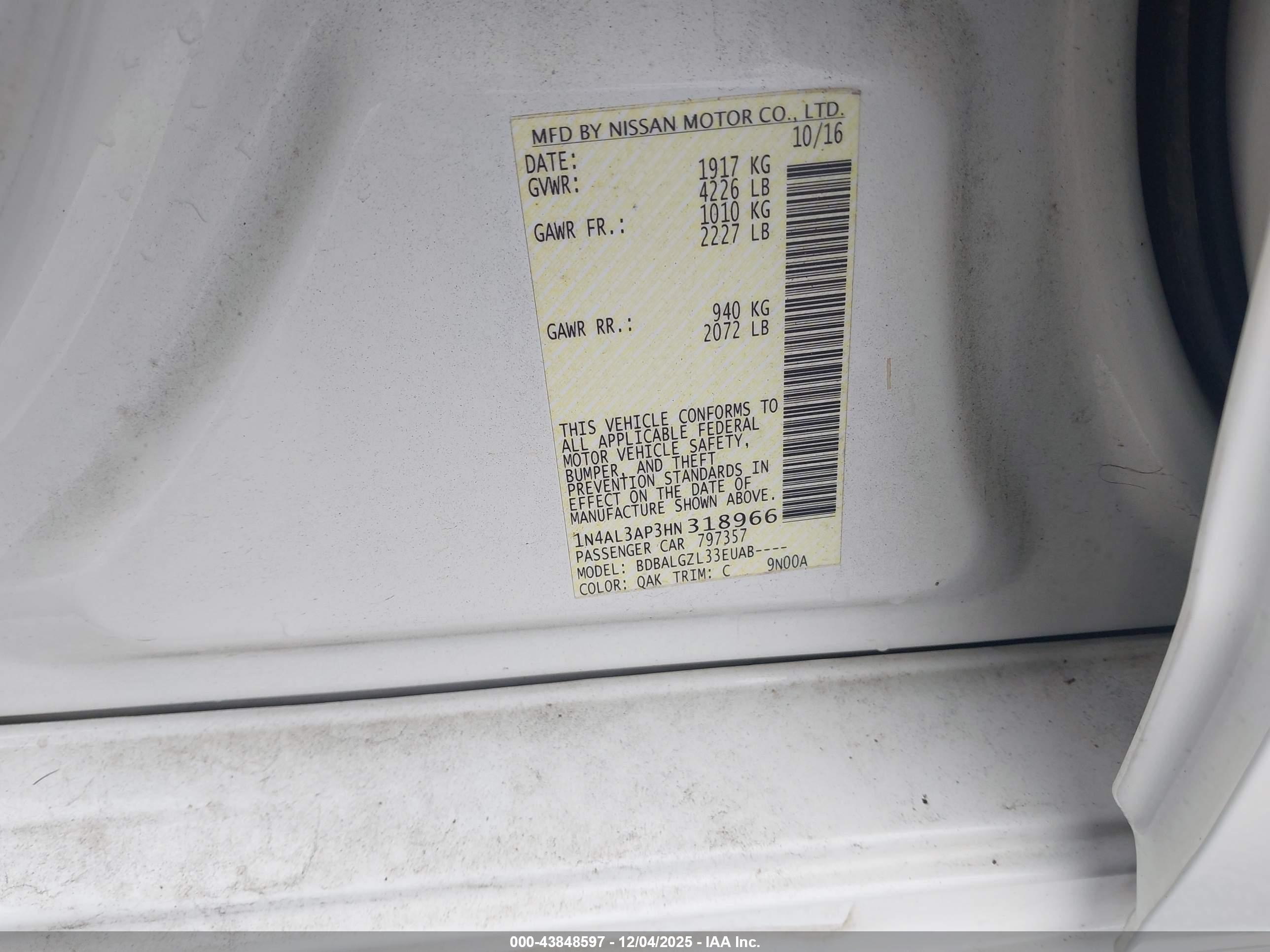 NISSAN ALTIMA image 9