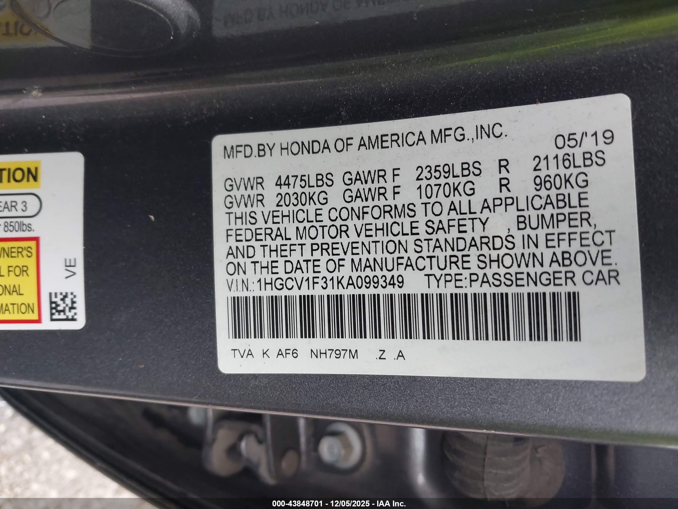 HONDA ACCORD image 9