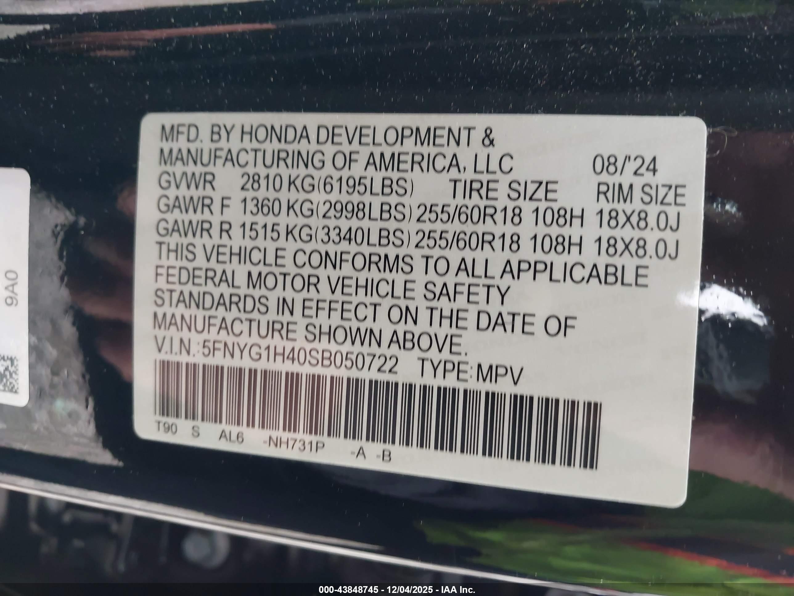HONDA PILOT image 9