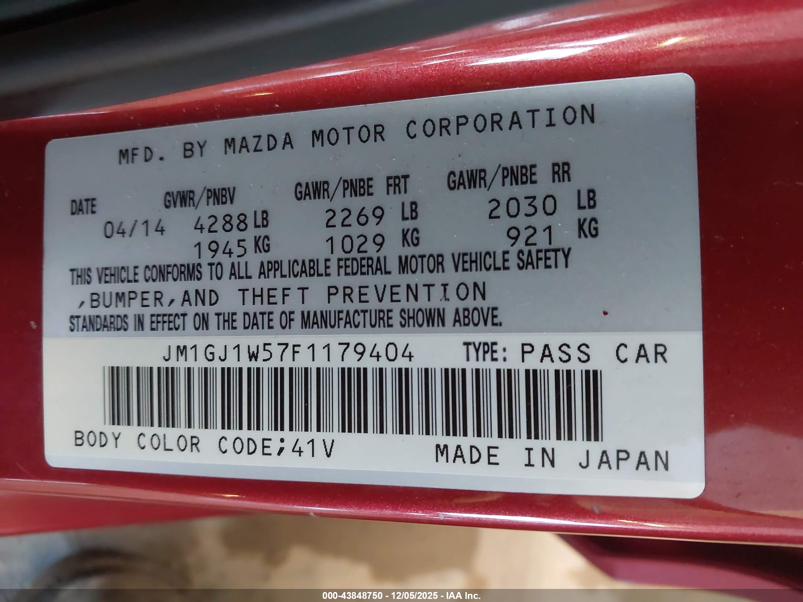 MAZDA MAZDA6 image 9