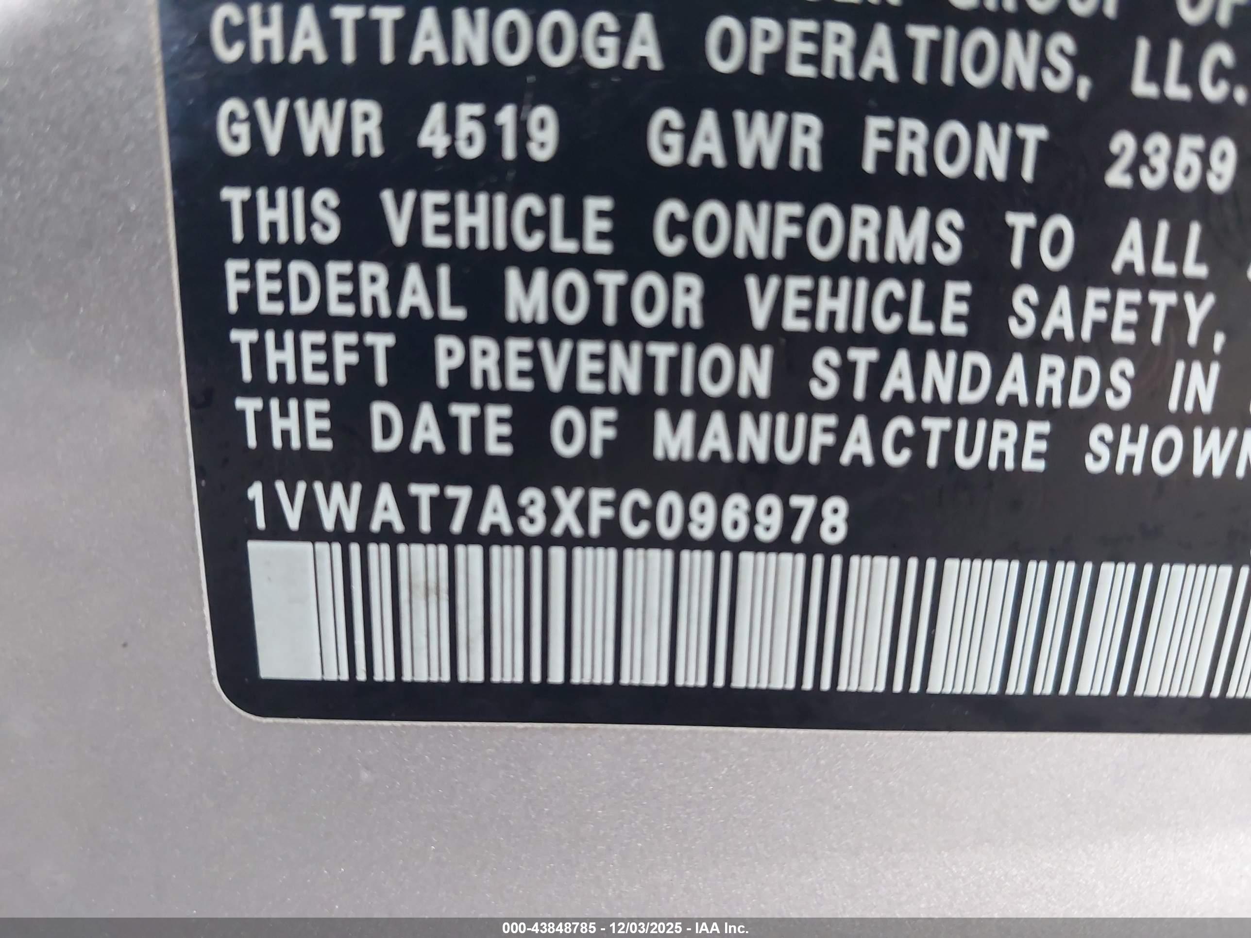VOLKSWAGEN PASSAT image 9