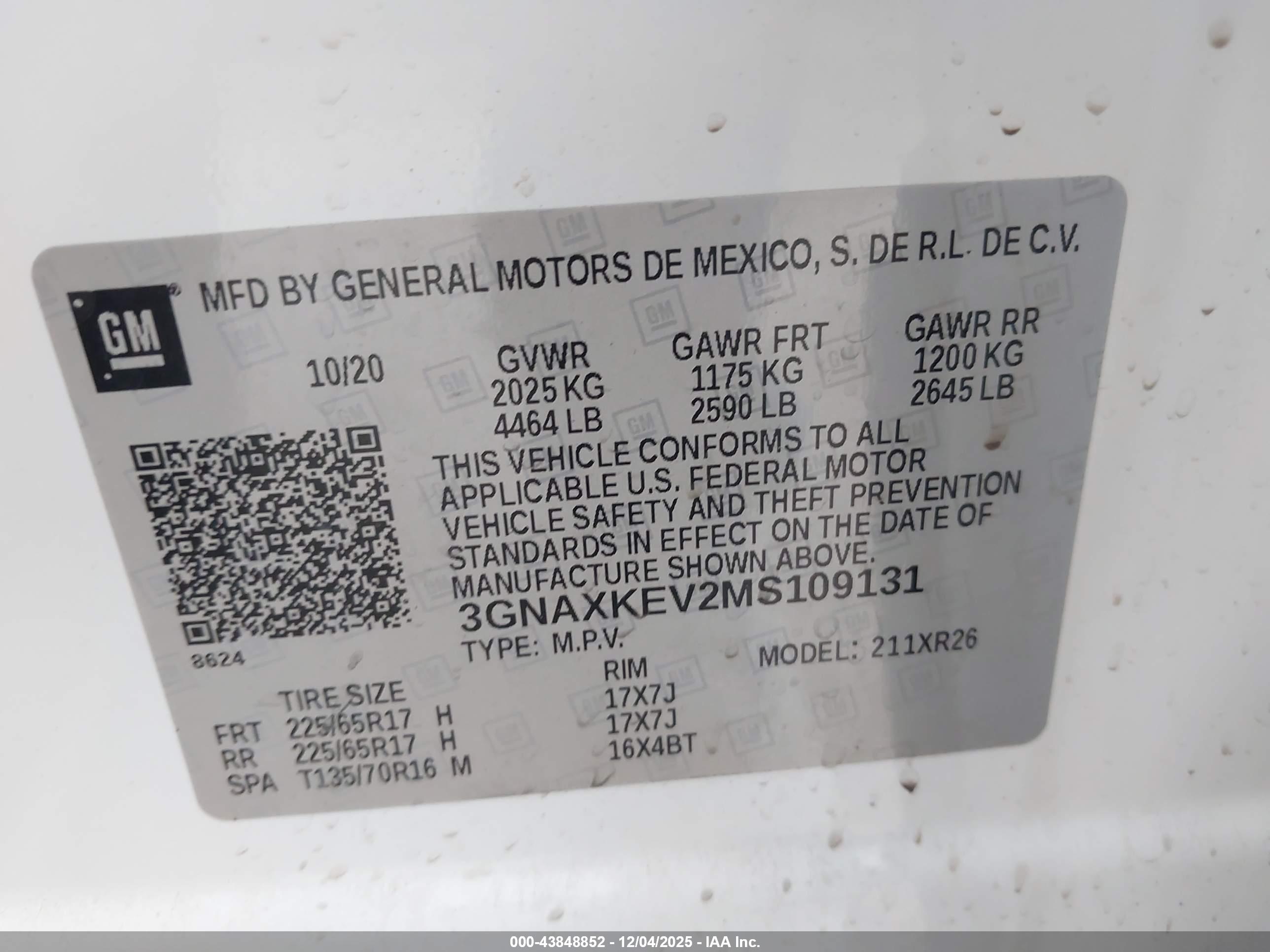 CHEVROLET EQUINOX image 9
