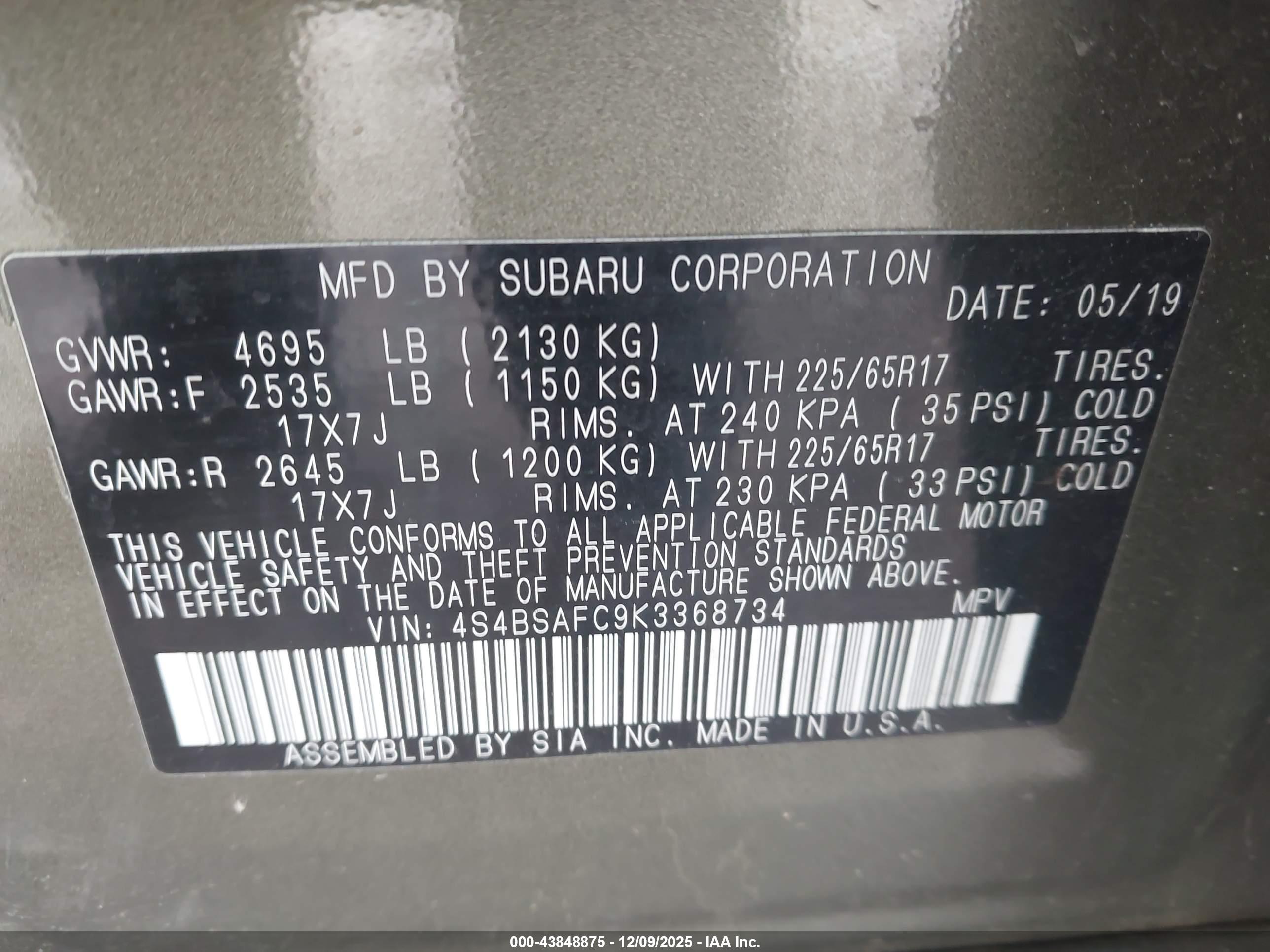 SUBARU OUTBACK image 9