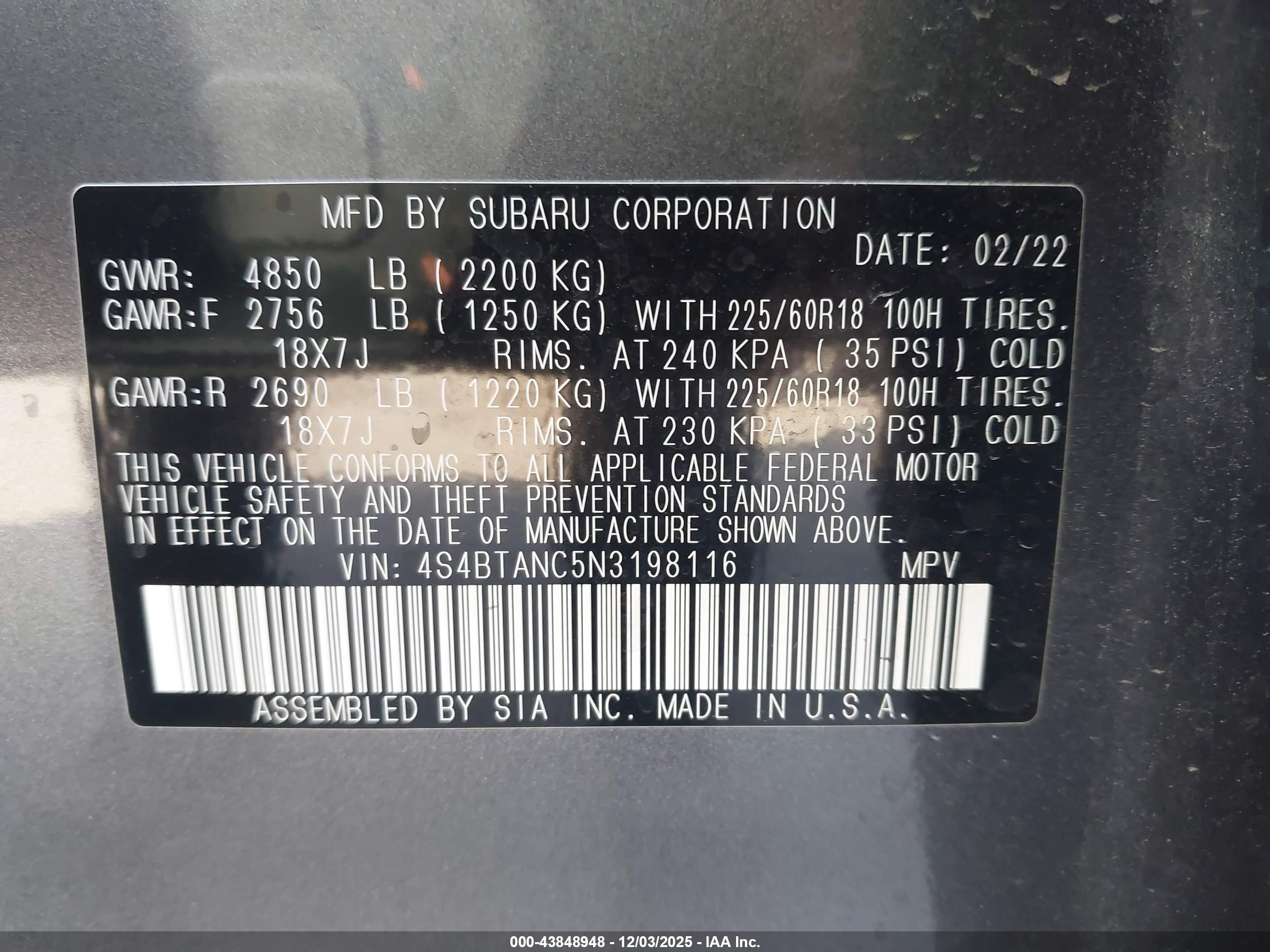 SUBARU OUTBACK image 9