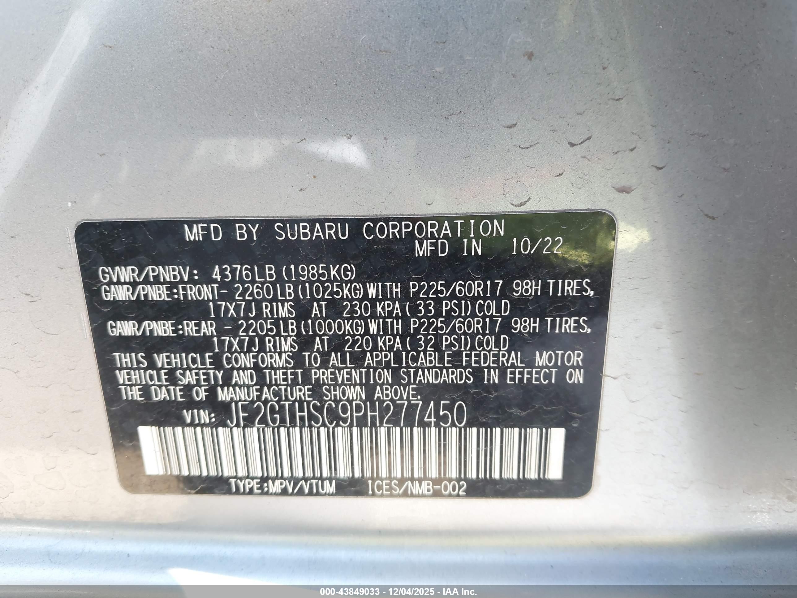 SUBARU CROSSTREK image 9