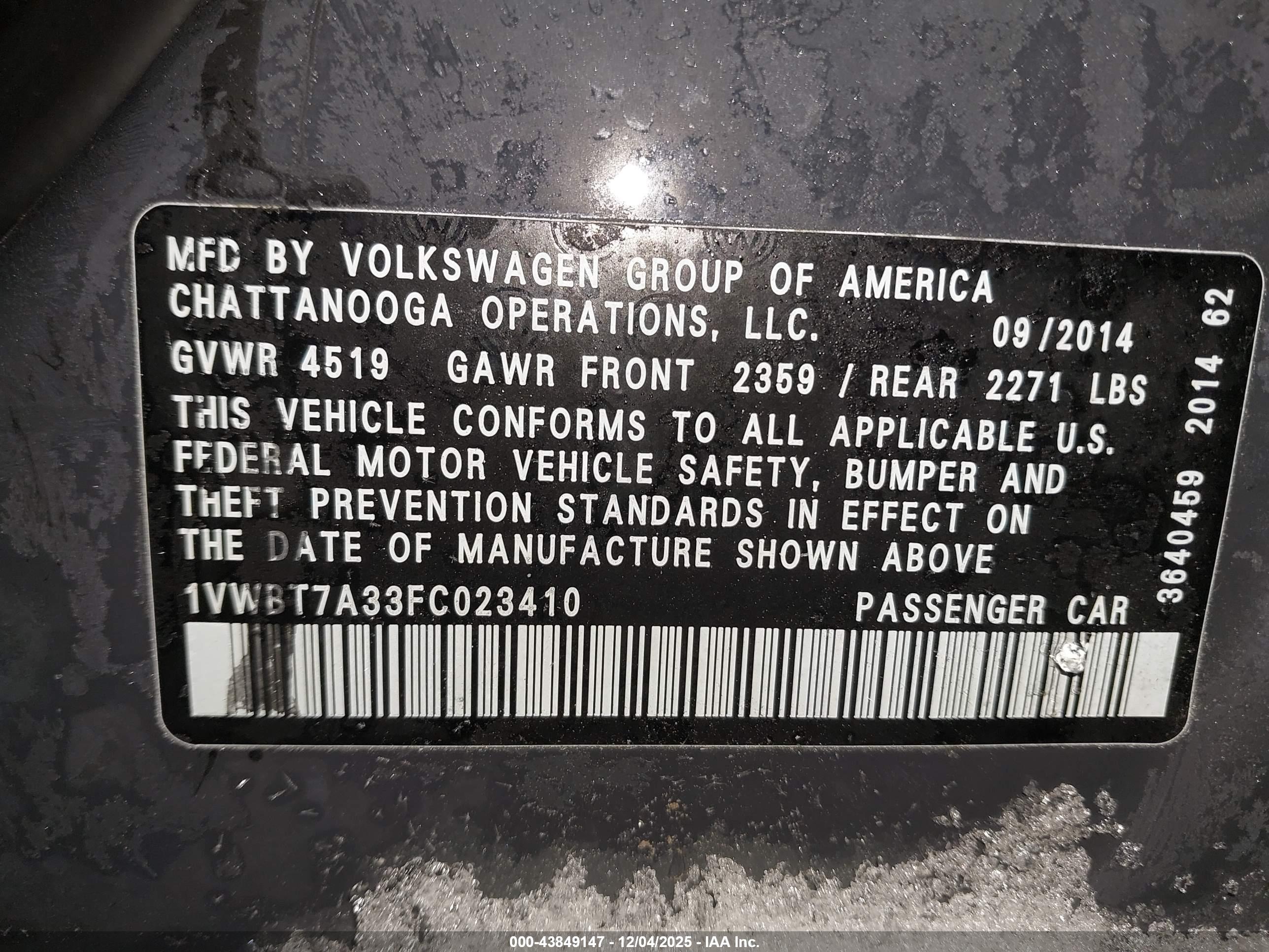 VOLKSWAGEN PASSAT image 9