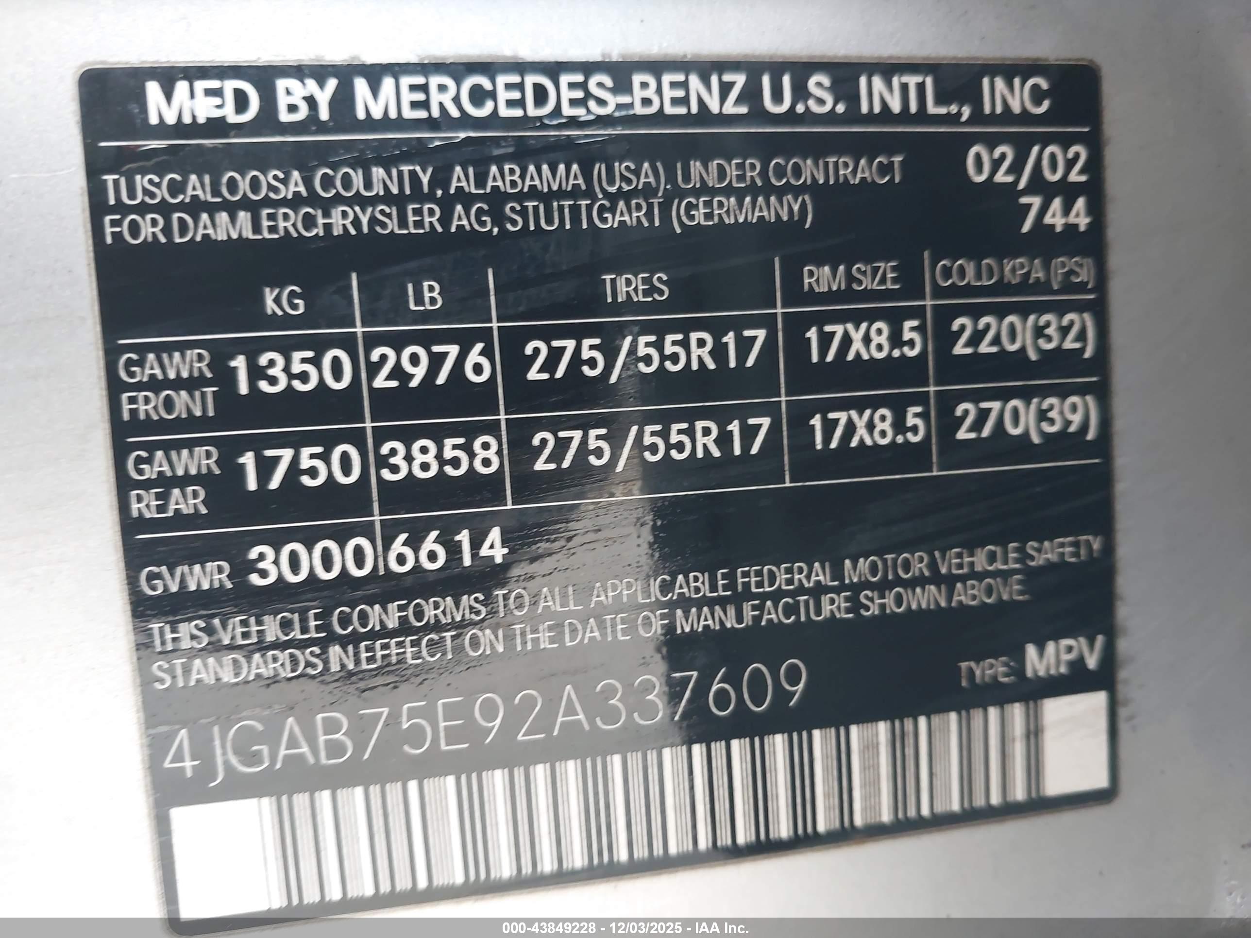 MERCEDES-BENZ ML image 9