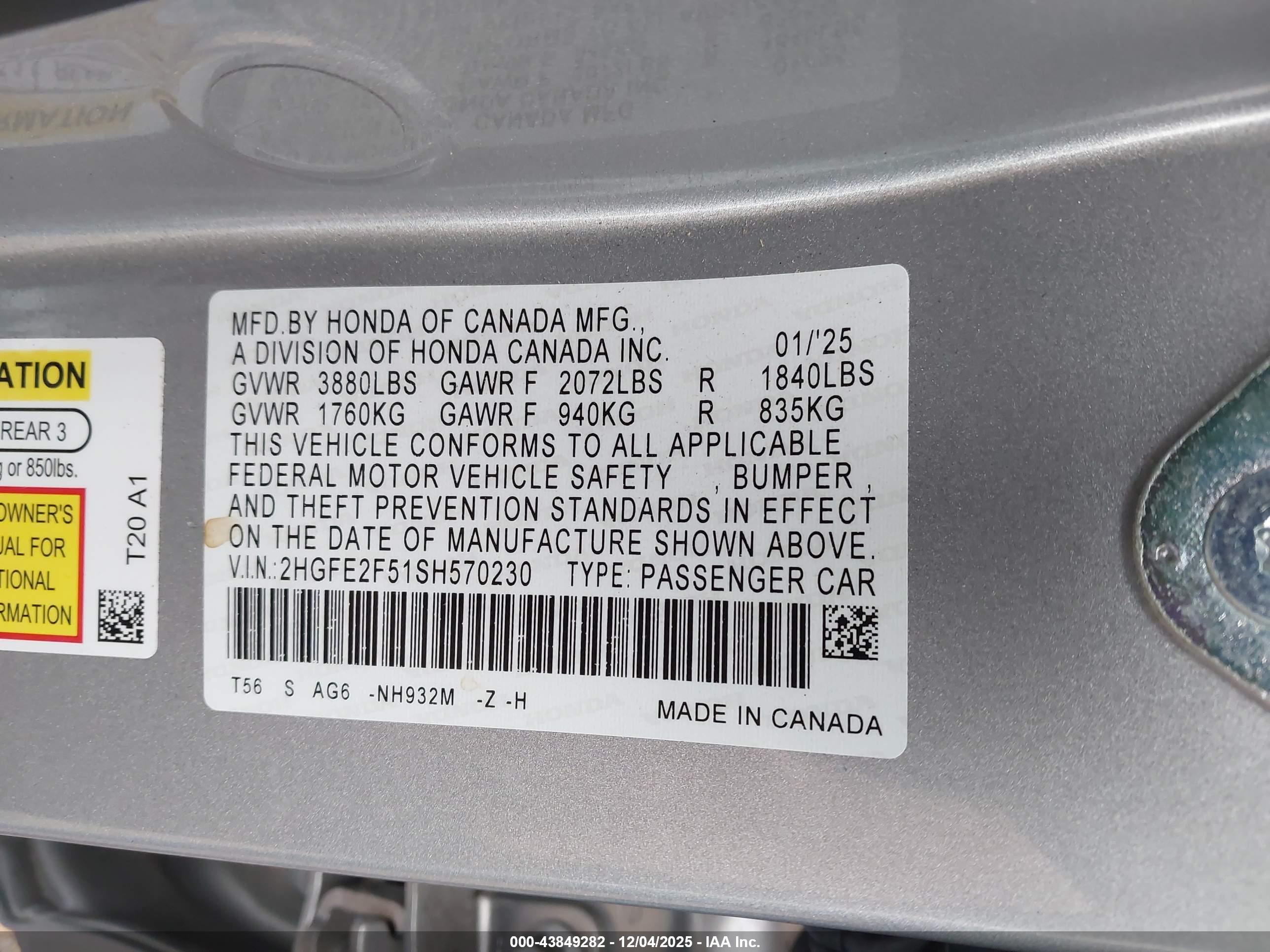 HONDA CIVIC image 9