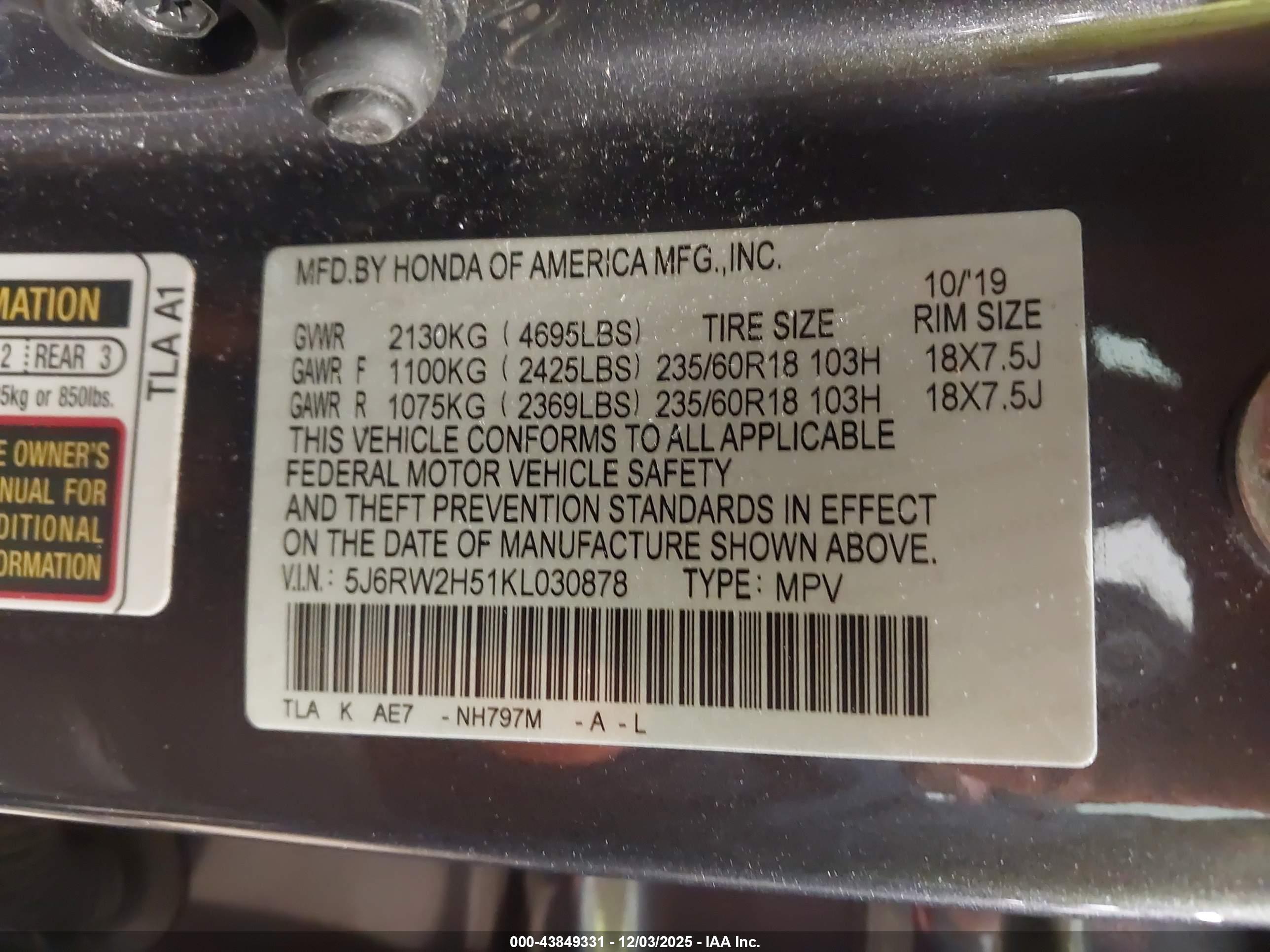 HONDA CR-V image 9