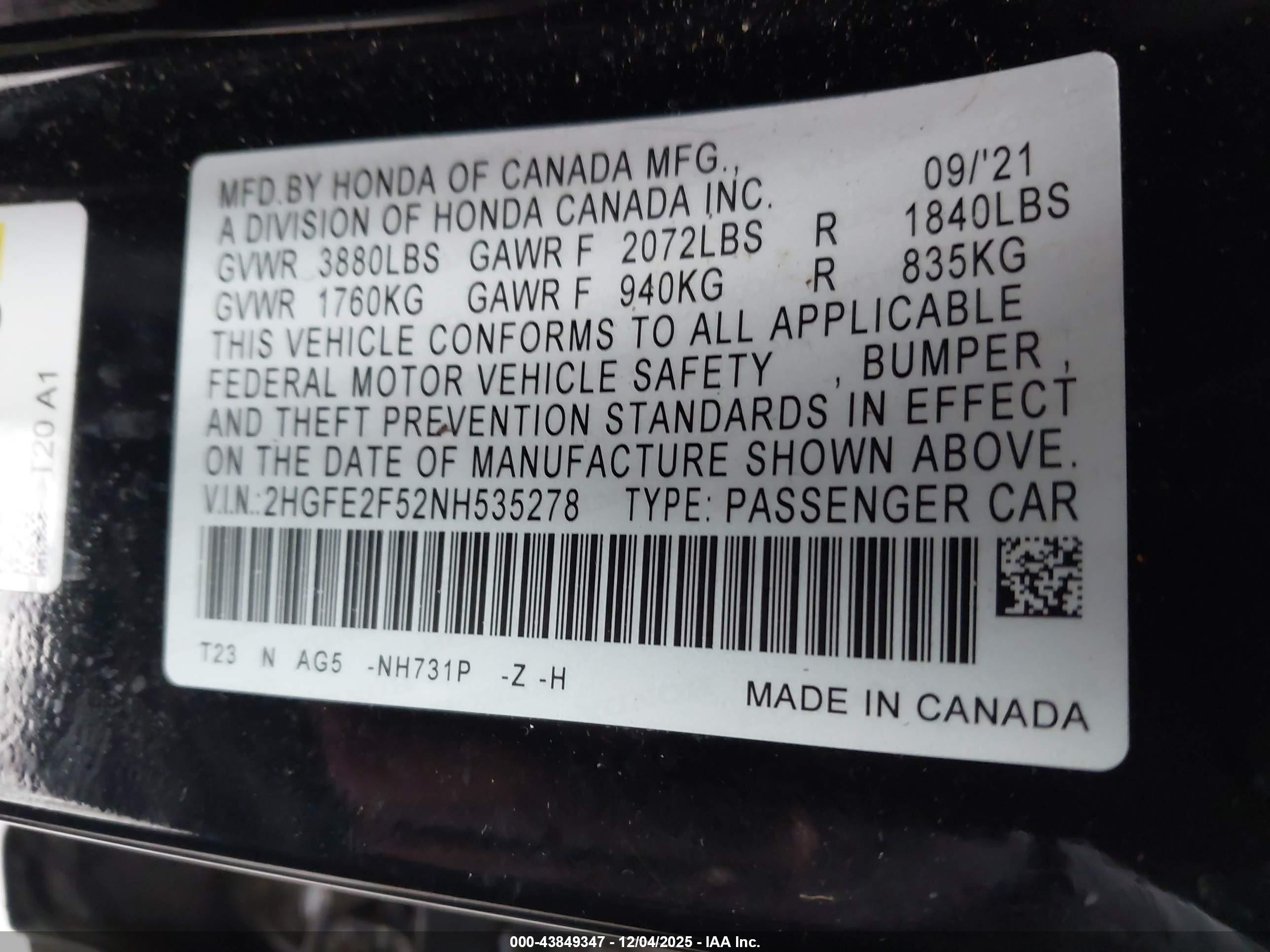 HONDA CIVIC image 9
