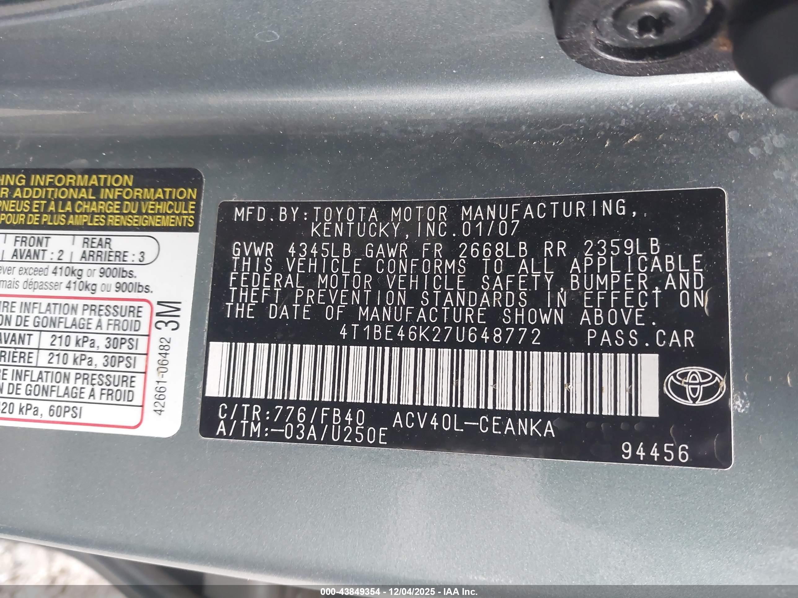 TOYOTA CAMRY image 9